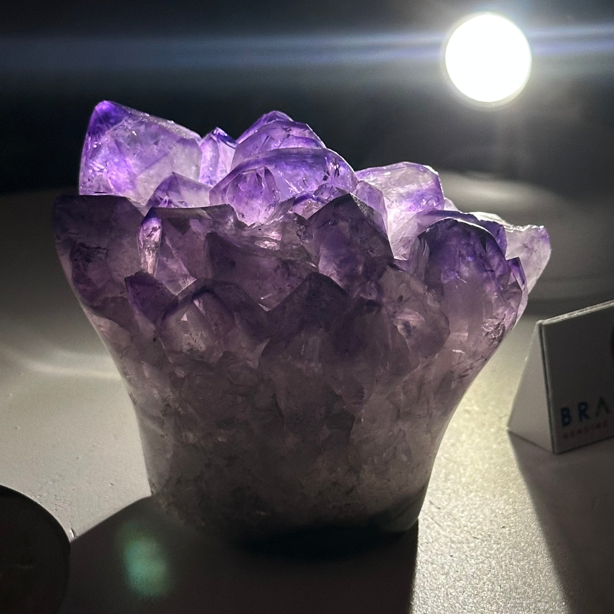 Polished Amethyst Flower 0.94 lbs & 2.8" Tall 5609 - 0032 - Brazil GemsBrazil GemsPolished Amethyst Flower 0.94 lbs & 2.8" Tall 5609 - 0032Crystal Flowers5609 - 0032
