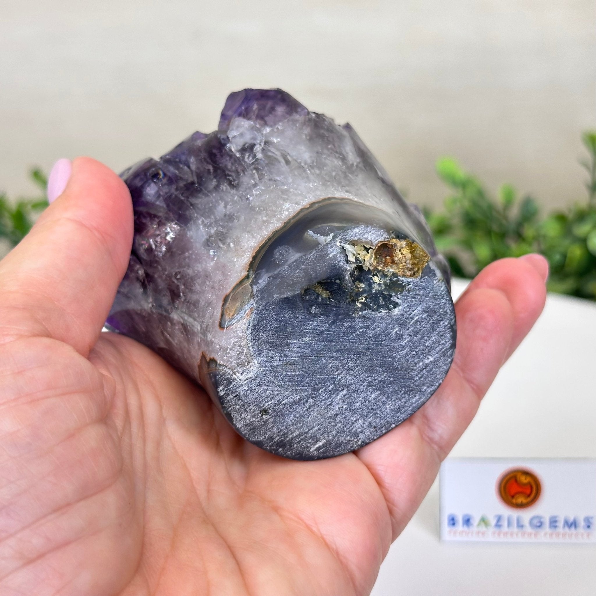 Polished Amethyst Flower 1.15 lbs & 3.2" Tall 5609 - 0033 - Brazil GemsBrazil GemsPolished Amethyst Flower 1.15 lbs & 3.2" Tall 5609 - 0033Crystal Flowers5609 - 0033