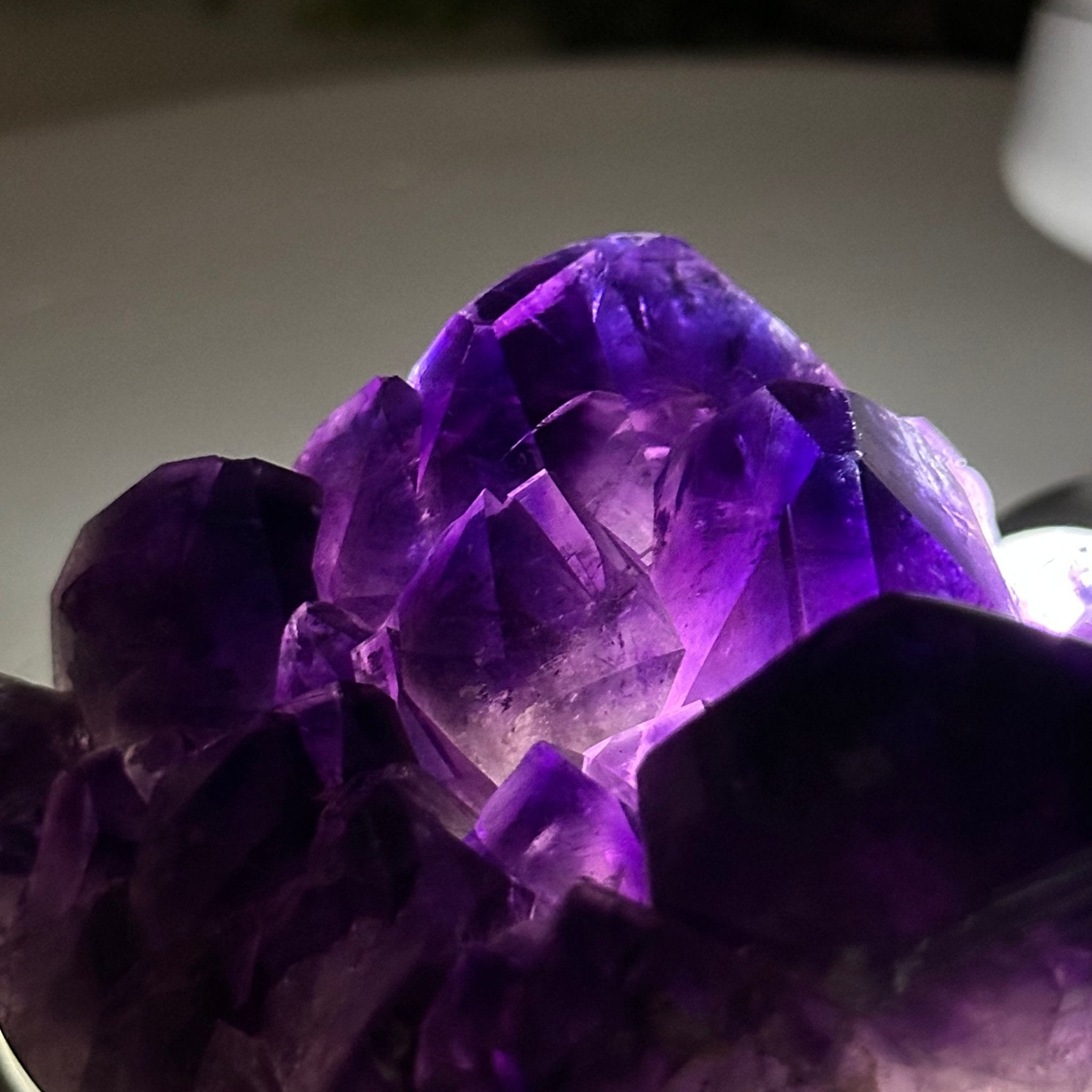 Polished Amethyst Flower 1.15 lbs & 3.2" Tall 5609 - 0033 - Brazil GemsBrazil GemsPolished Amethyst Flower 1.15 lbs & 3.2" Tall 5609 - 0033Crystal Flowers5609 - 0033