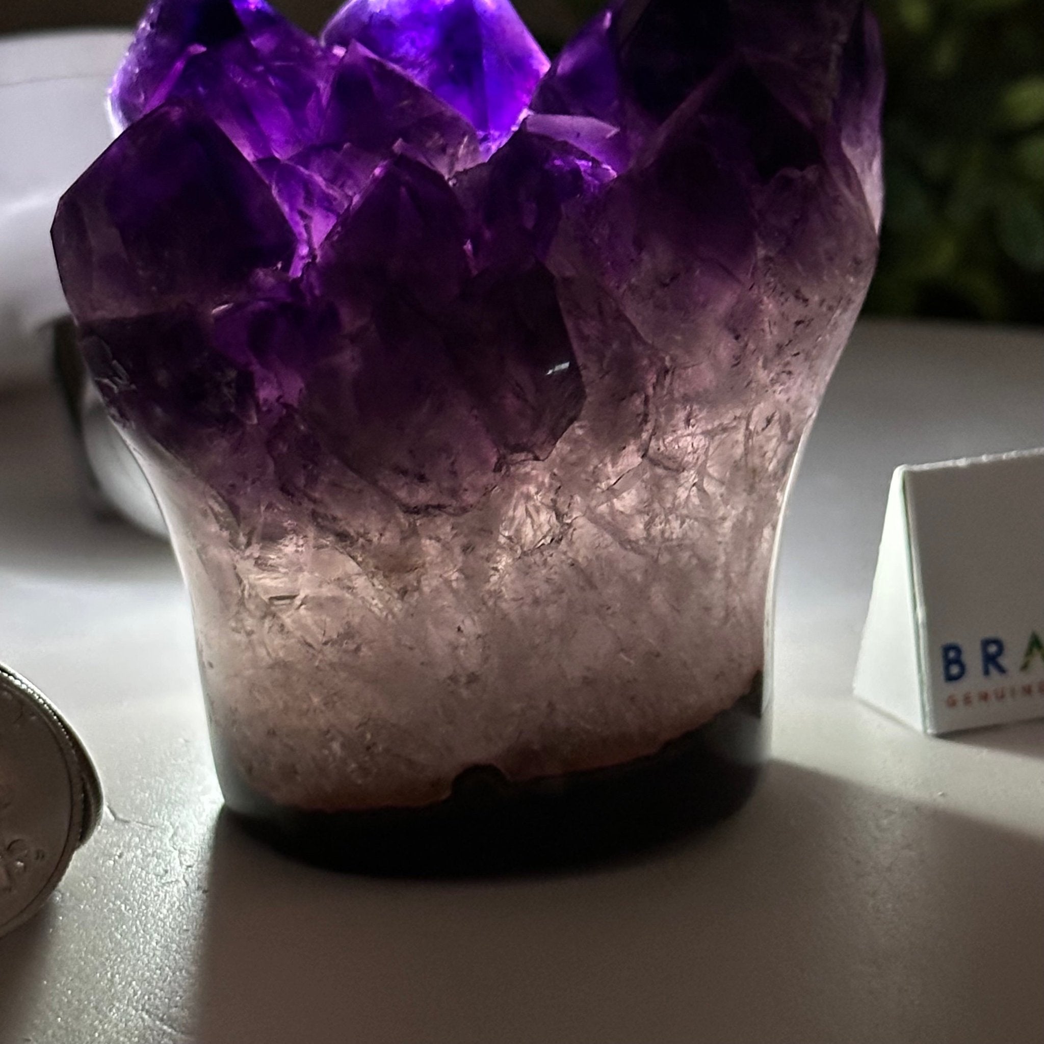 Polished Amethyst Flower 1.15 lbs & 3.2" Tall 5609 - 0033 - Brazil GemsBrazil GemsPolished Amethyst Flower 1.15 lbs & 3.2" Tall 5609 - 0033Crystal Flowers5609 - 0033