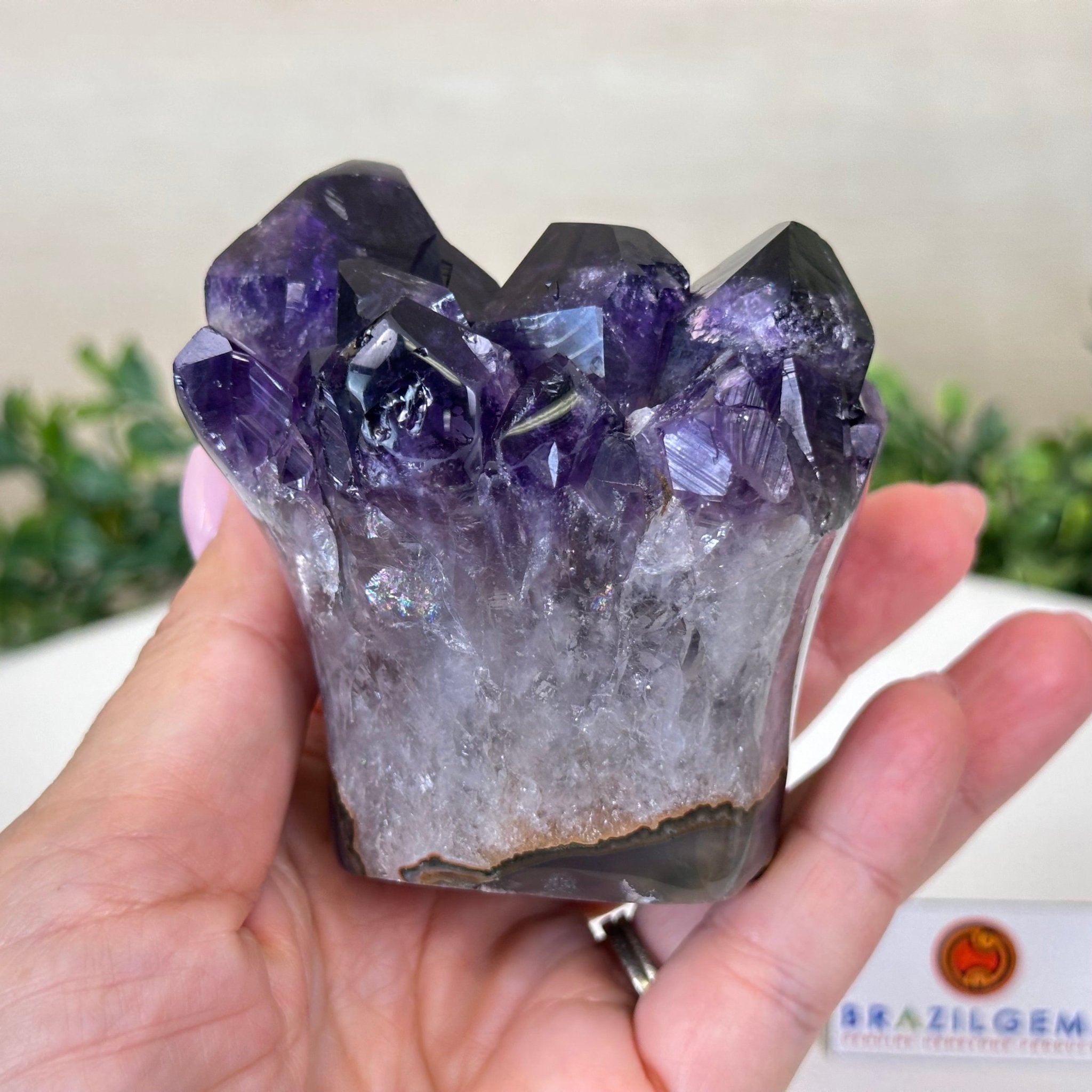 Polished Amethyst Flower 1.15 lbs & 3.2" Tall 5609 - 0033 - Brazil GemsBrazil GemsPolished Amethyst Flower 1.15 lbs & 3.2" Tall 5609 - 0033Crystal Flowers5609 - 0033