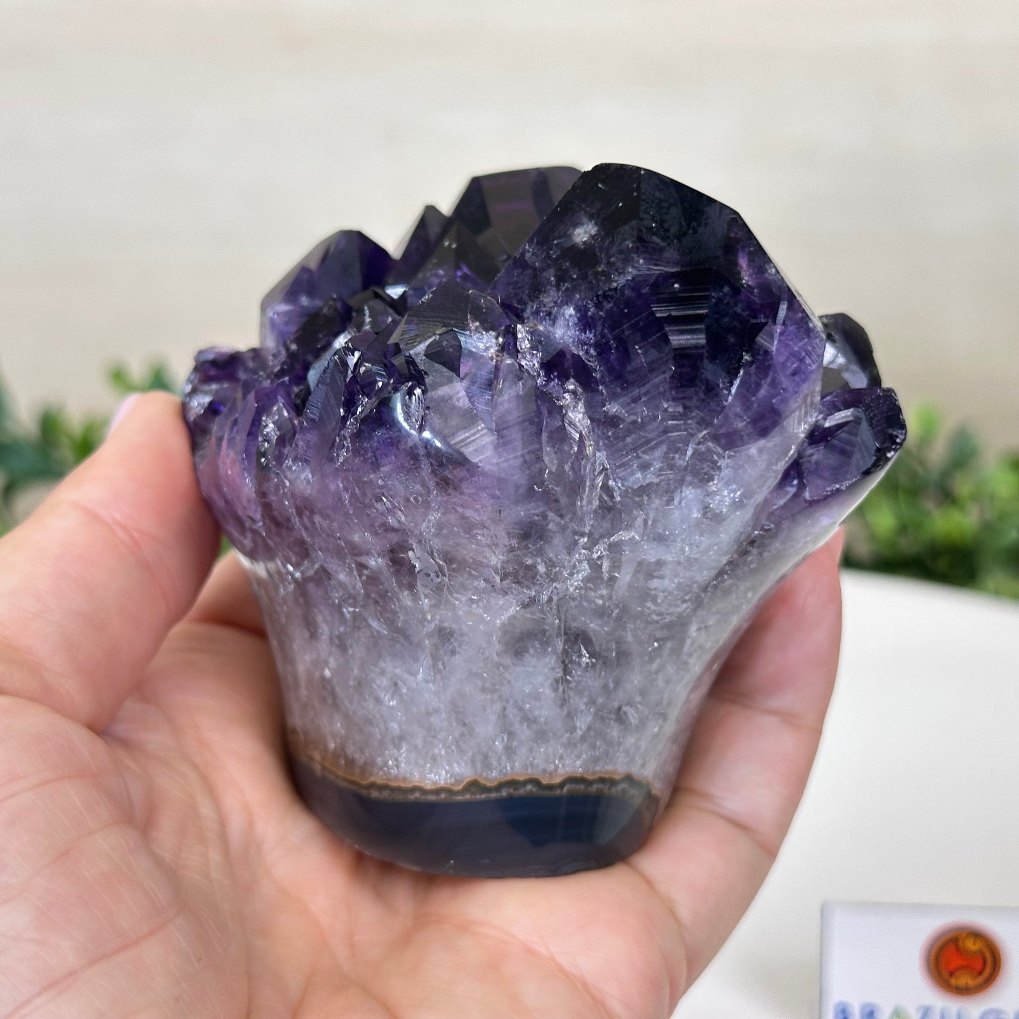 Polished Amethyst Flower 1.15 lbs & 3.2" Tall 5609 - 0033 - Brazil GemsBrazil GemsPolished Amethyst Flower 1.15 lbs & 3.2" Tall 5609 - 0033Crystal Flowers5609 - 0033