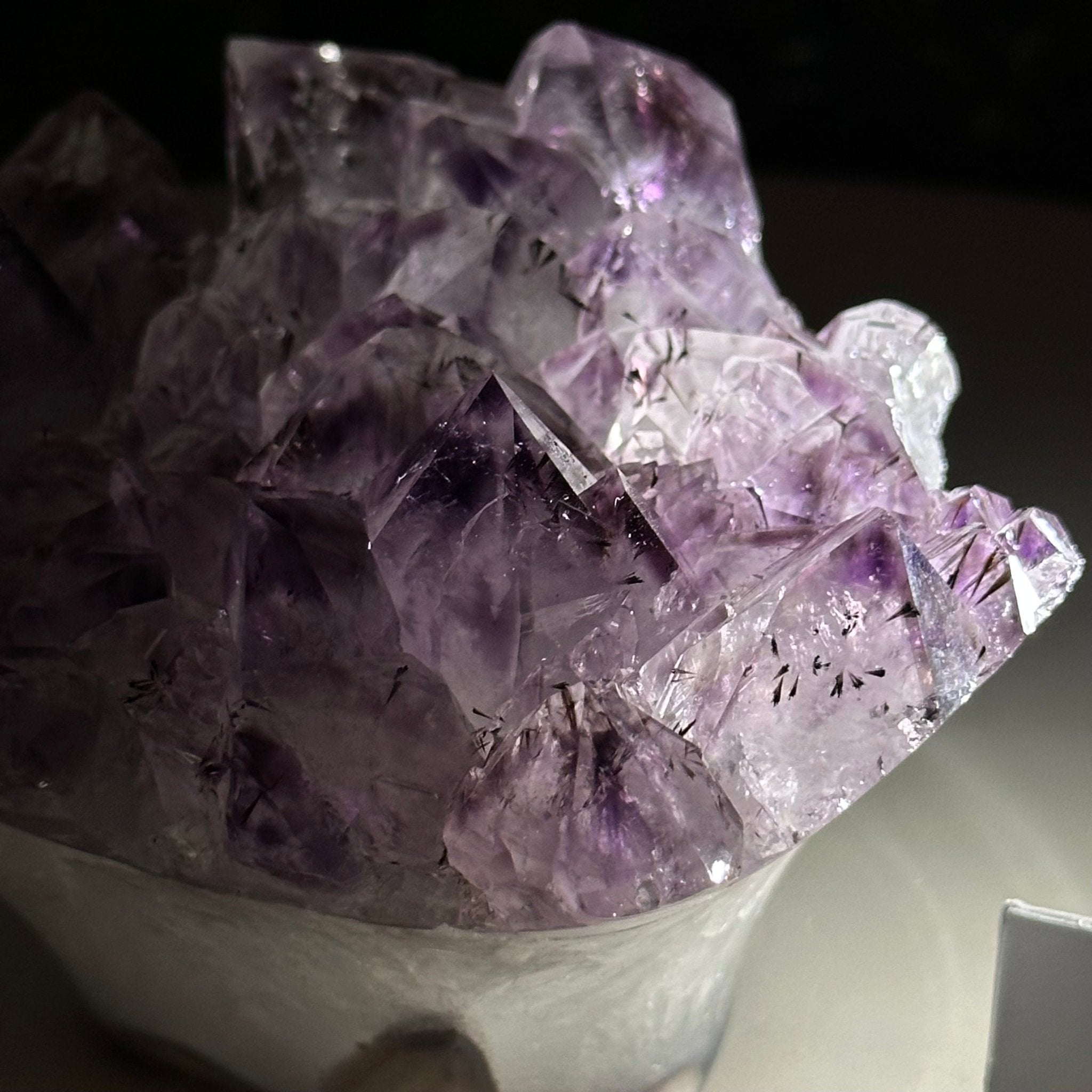 Polished Amethyst Flower 1.83 lbs & 3.6" Tall 5609 - 0035 - Brazil GemsBrazil GemsPolished Amethyst Flower 1.83 lbs & 3.6" Tall 5609 - 0035Crystal Flowers5609 - 0035