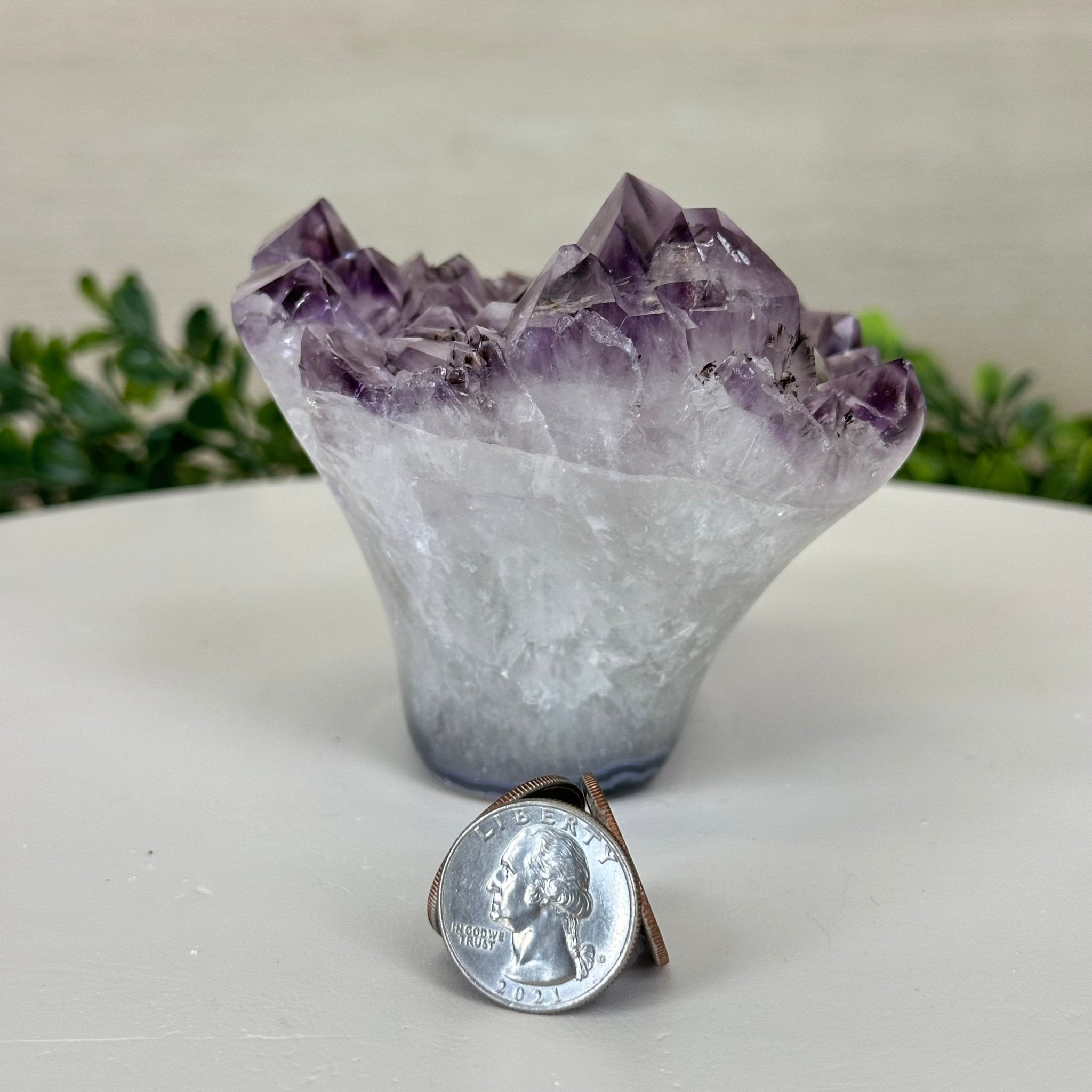 Polished Amethyst Flower 1.83 lbs & 3.6" Tall 5609 - 0035 - Brazil GemsBrazil GemsPolished Amethyst Flower 1.83 lbs & 3.6" Tall 5609 - 0035Crystal Flowers5609 - 0035