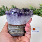 Polished Amethyst Flower 2.06 lbs & 3.5" Tall 5609 - 0037 - Brazil GemsBrazil GemsPolished Amethyst Flower 2.06 lbs & 3.5" Tall 5609 - 0037Crystal Flowers5609 - 0037