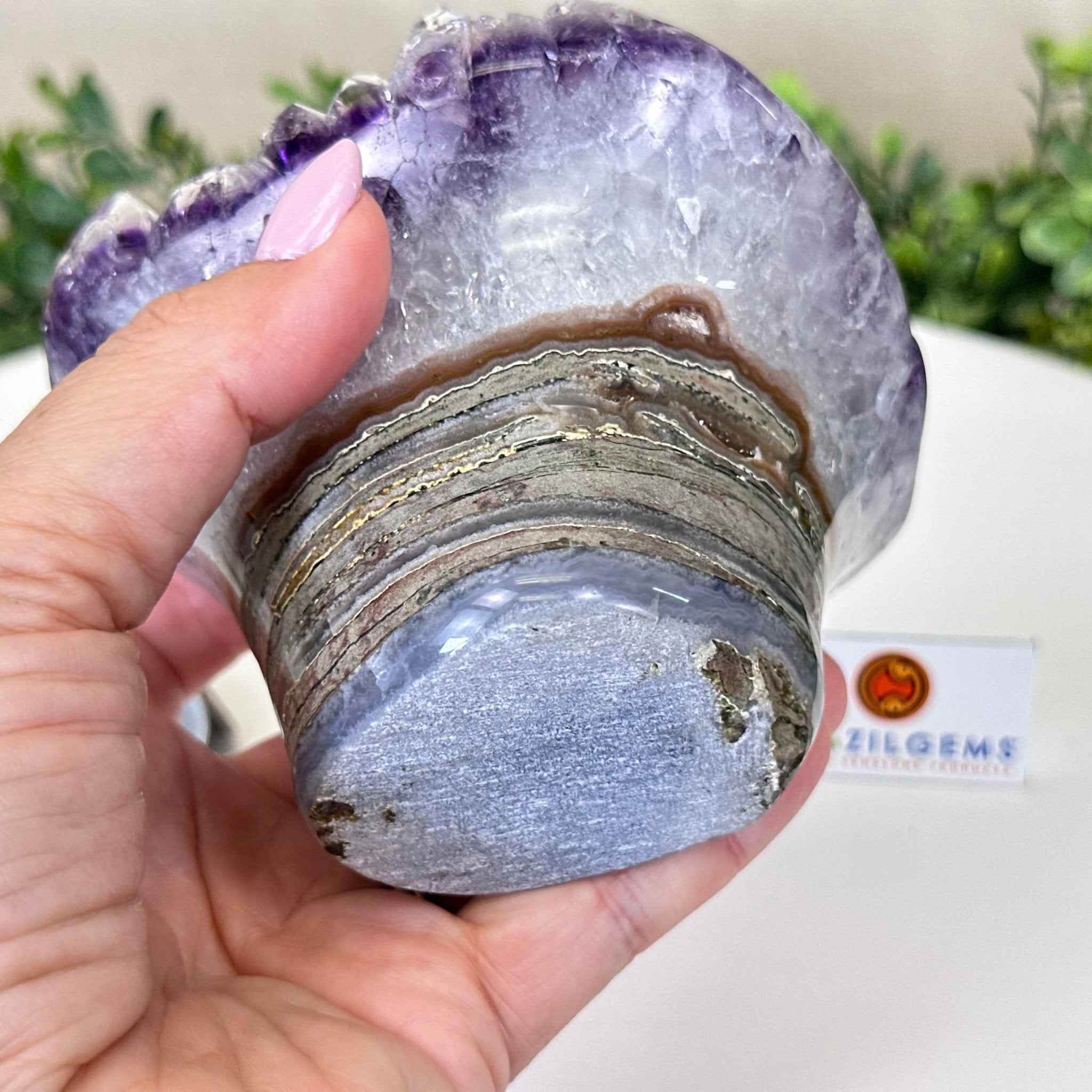Polished Amethyst Flower 2.06 lbs & 3.5" Tall 5609 - 0037 - Brazil GemsBrazil GemsPolished Amethyst Flower 2.06 lbs & 3.5" Tall 5609 - 0037Crystal Flowers5609 - 0037