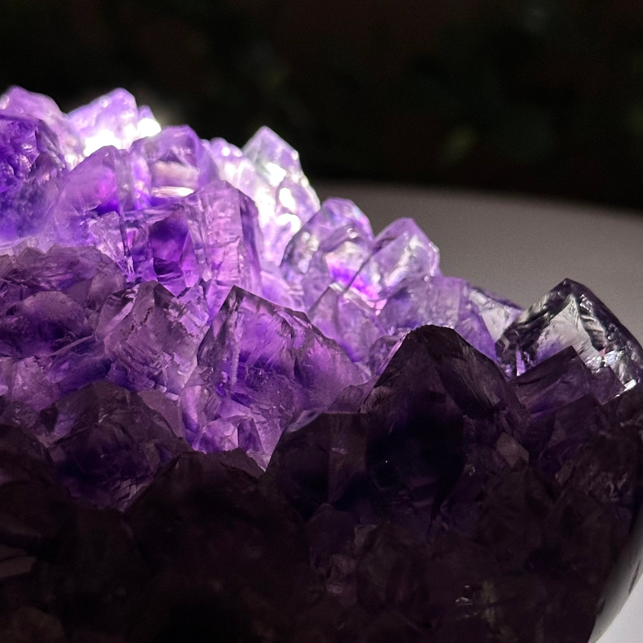 Polished Amethyst Flower 2.06 lbs & 3.5" Tall 5609 - 0037 - Brazil GemsBrazil GemsPolished Amethyst Flower 2.06 lbs & 3.5" Tall 5609 - 0037Crystal Flowers5609 - 0037