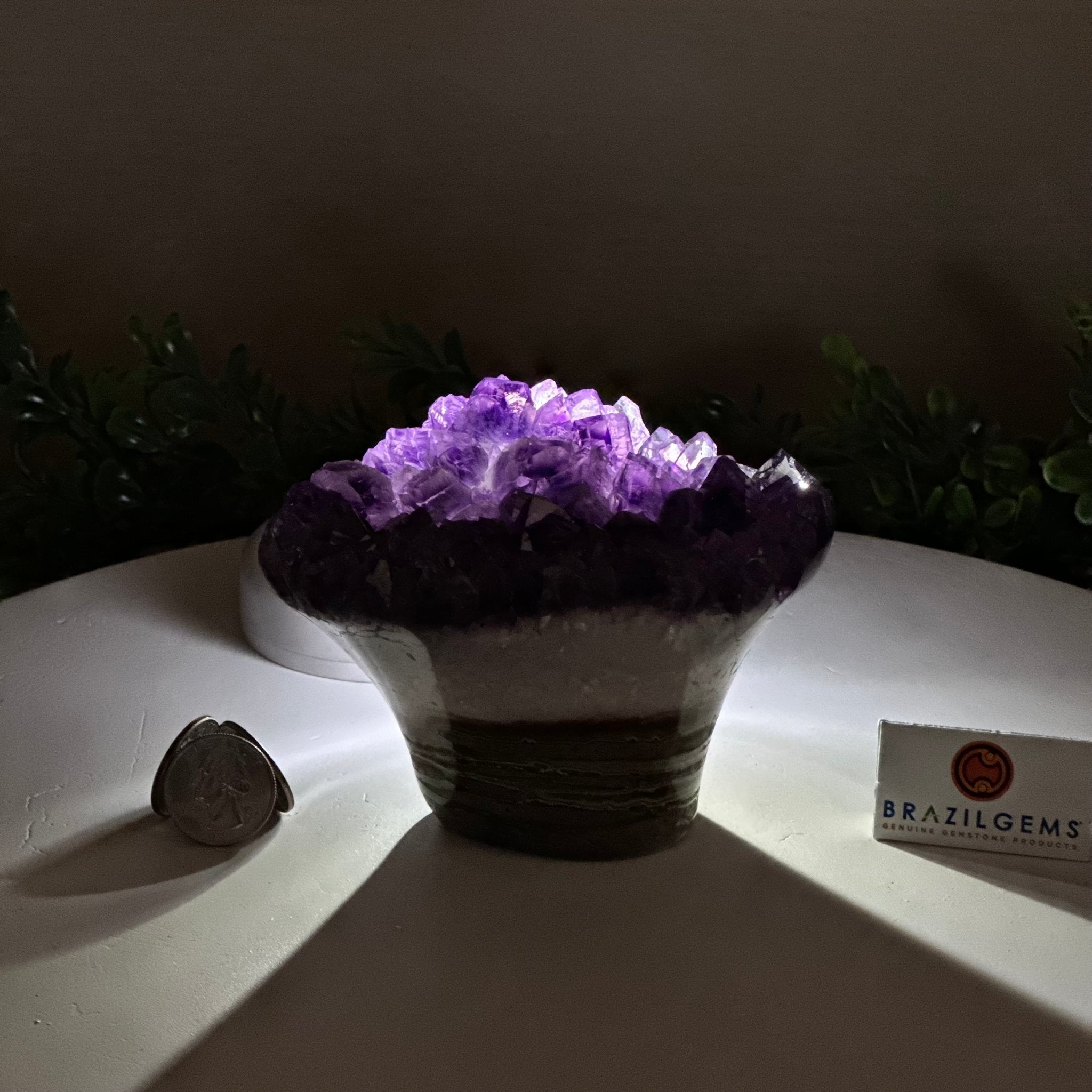 Polished Amethyst Flower 2.06 lbs & 3.5" Tall 5609 - 0037 - Brazil GemsBrazil GemsPolished Amethyst Flower 2.06 lbs & 3.5" Tall 5609 - 0037Crystal Flowers5609 - 0037