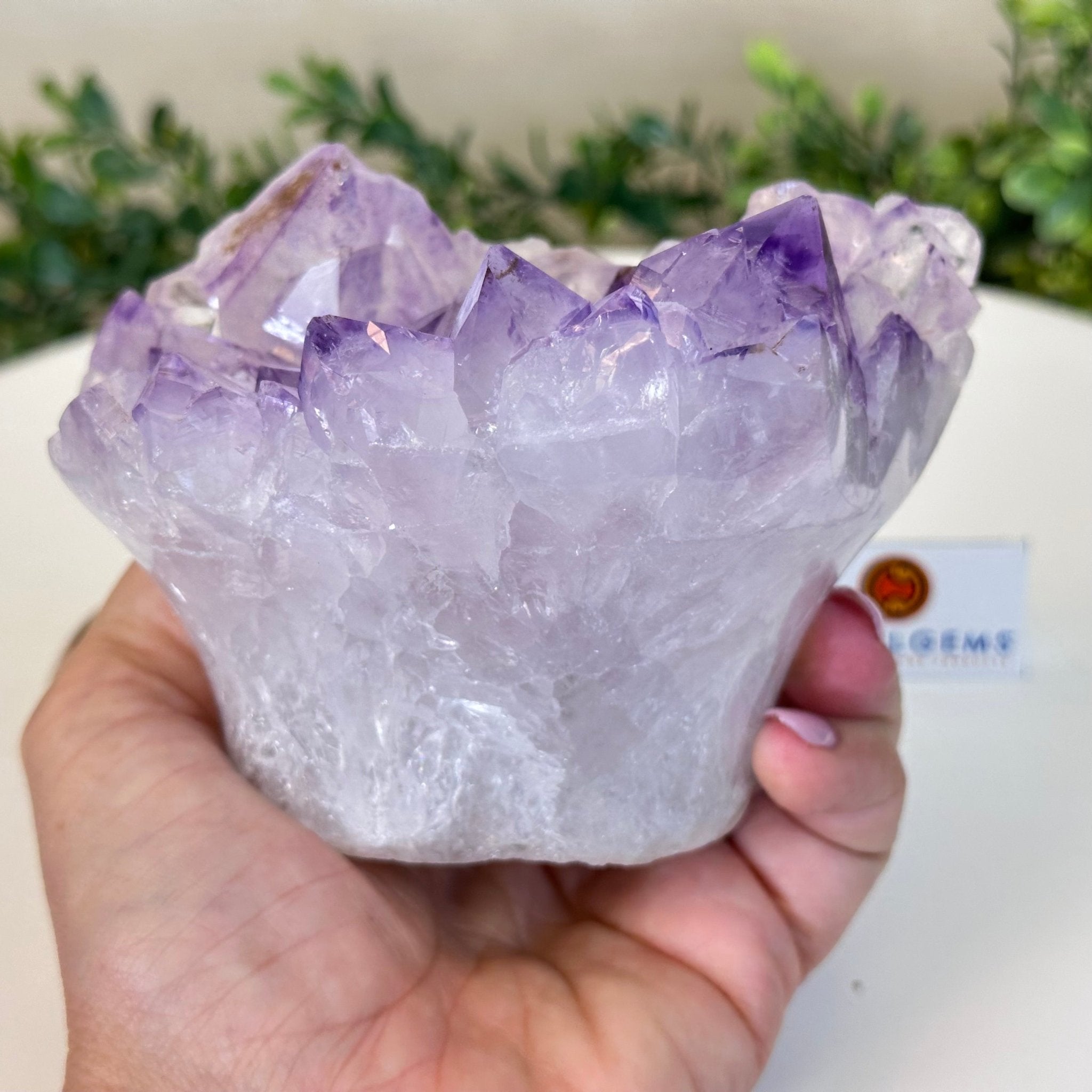 Polished Amethyst Flower 2.11 lbs & 3.4" Tall 5609 - 0038 - Brazil GemsBrazil GemsPolished Amethyst Flower 2.11 lbs & 3.4" Tall 5609 - 0038Crystal Flowers5609 - 0038