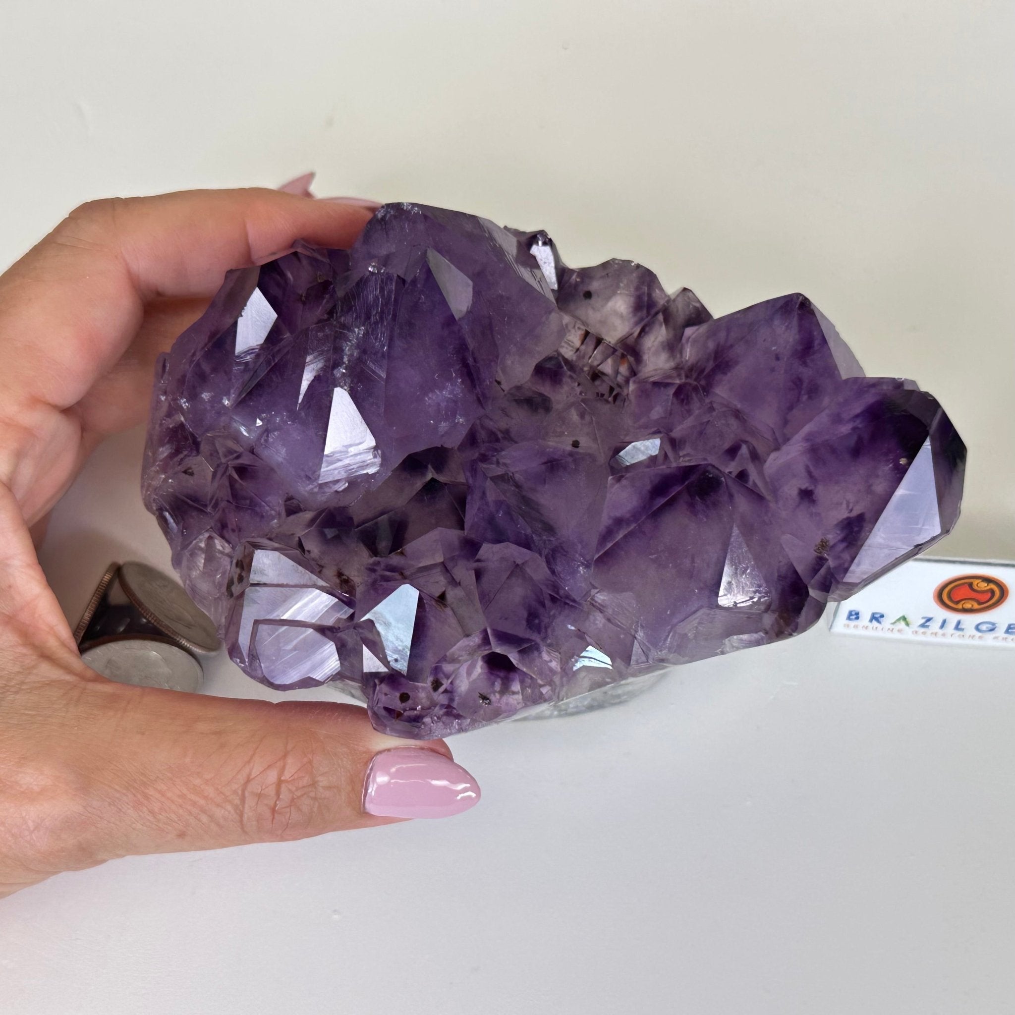 Polished Amethyst Flower 2.22 lbs & 3.6" Tall 5609 - 0039 - Brazil GemsBrazil GemsPolished Amethyst Flower 2.22 lbs & 3.6" Tall 5609 - 0039Crystal Flowers5609 - 0039