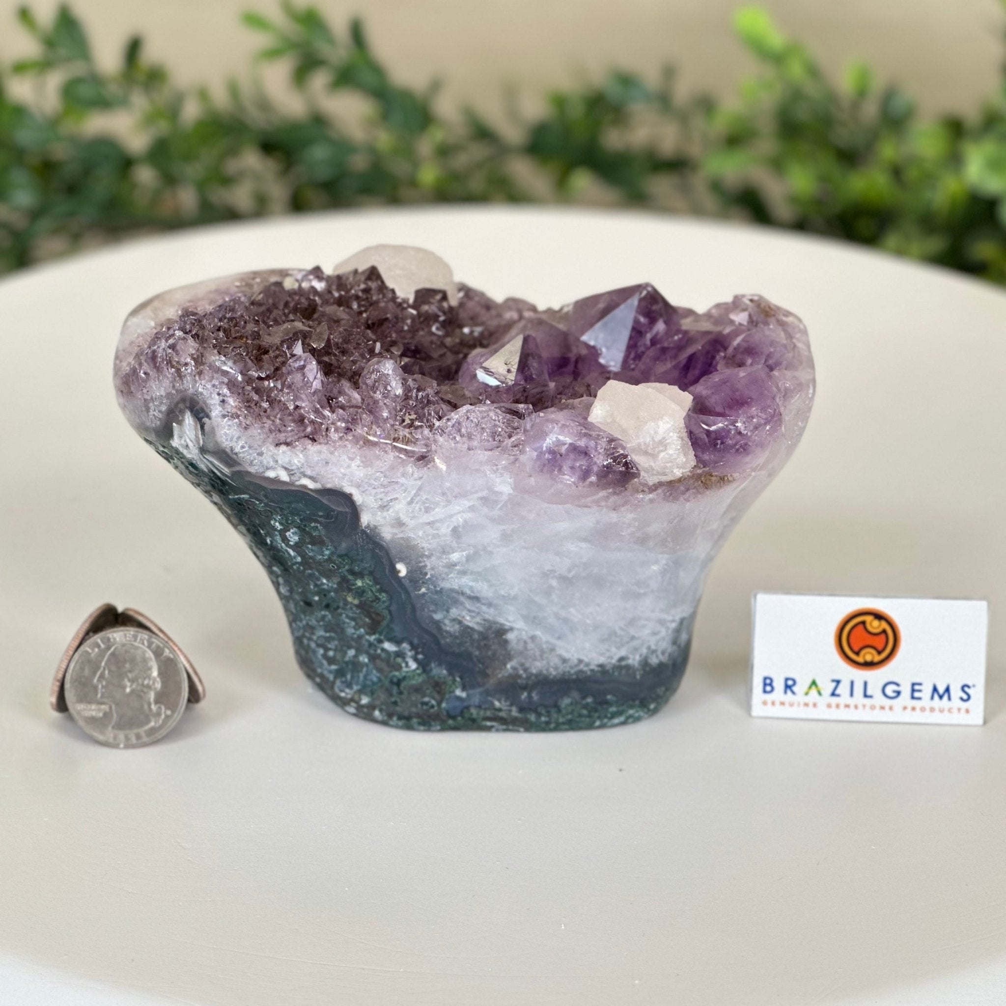 Polished Amethyst Flower 2.28 lbs & 3.6" Tall 5609 - 0040 - Brazil GemsBrazil GemsPolished Amethyst Flower 2.28 lbs & 3.6" Tall 5609 - 0040Crystal Flowers5609 - 0040