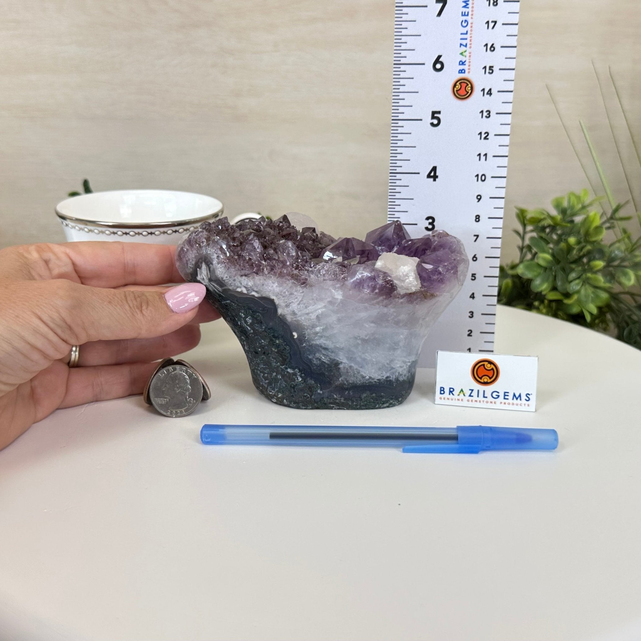 Polished Amethyst Flower 2.28 lbs & 3.6" Tall 5609 - 0040 - Brazil GemsBrazil GemsPolished Amethyst Flower 2.28 lbs & 3.6" Tall 5609 - 0040Crystal Flowers5609 - 0040
