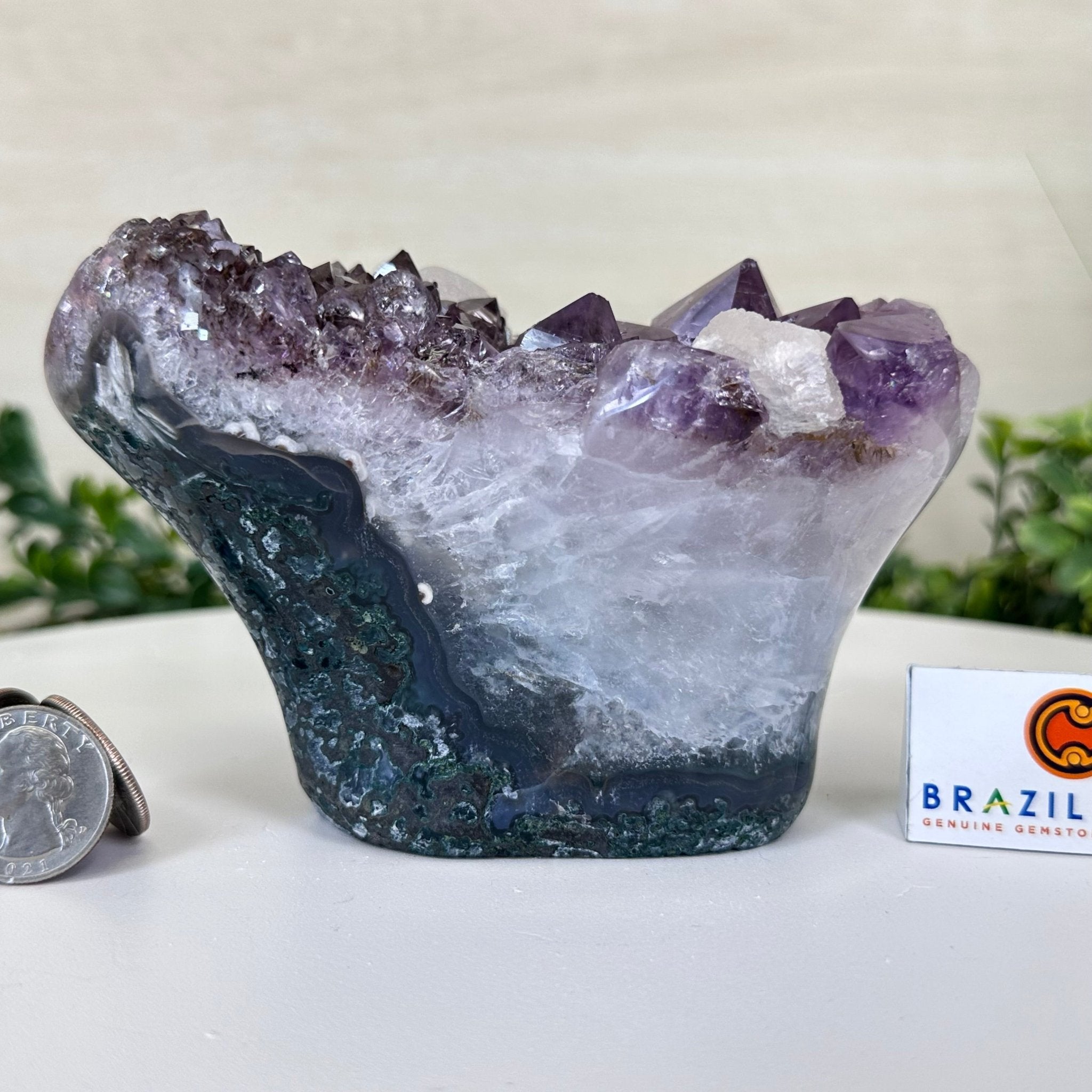 Polished Amethyst Flower 2.28 lbs & 3.6" Tall 5609 - 0040 - Brazil GemsBrazil GemsPolished Amethyst Flower 2.28 lbs & 3.6" Tall 5609 - 0040Crystal Flowers5609 - 0040
