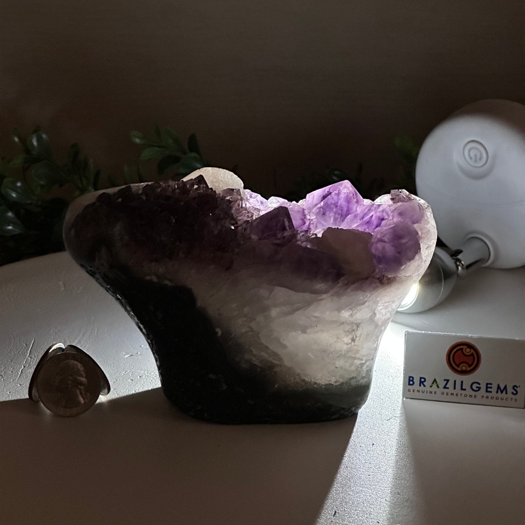 Polished Amethyst Flower 2.28 lbs & 3.6" Tall 5609 - 0040 - Brazil GemsBrazil GemsPolished Amethyst Flower 2.28 lbs & 3.6" Tall 5609 - 0040Crystal Flowers5609 - 0040