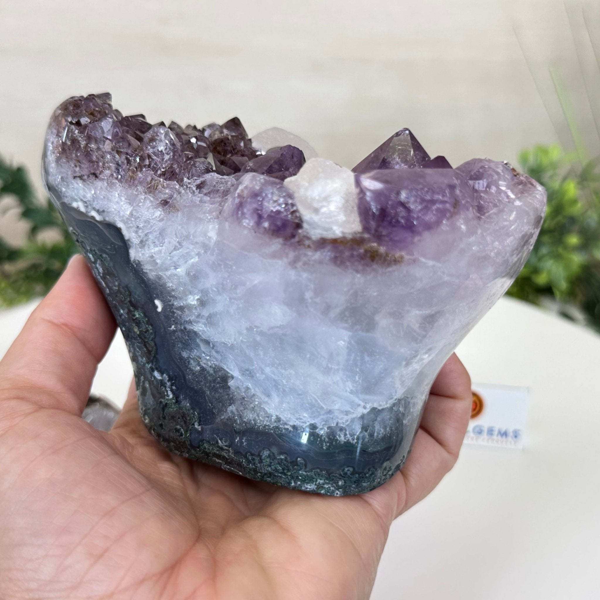 Polished Amethyst Flower 2.28 lbs & 3.6" Tall 5609 - 0040 - Brazil GemsBrazil GemsPolished Amethyst Flower 2.28 lbs & 3.6" Tall 5609 - 0040Crystal Flowers5609 - 0040