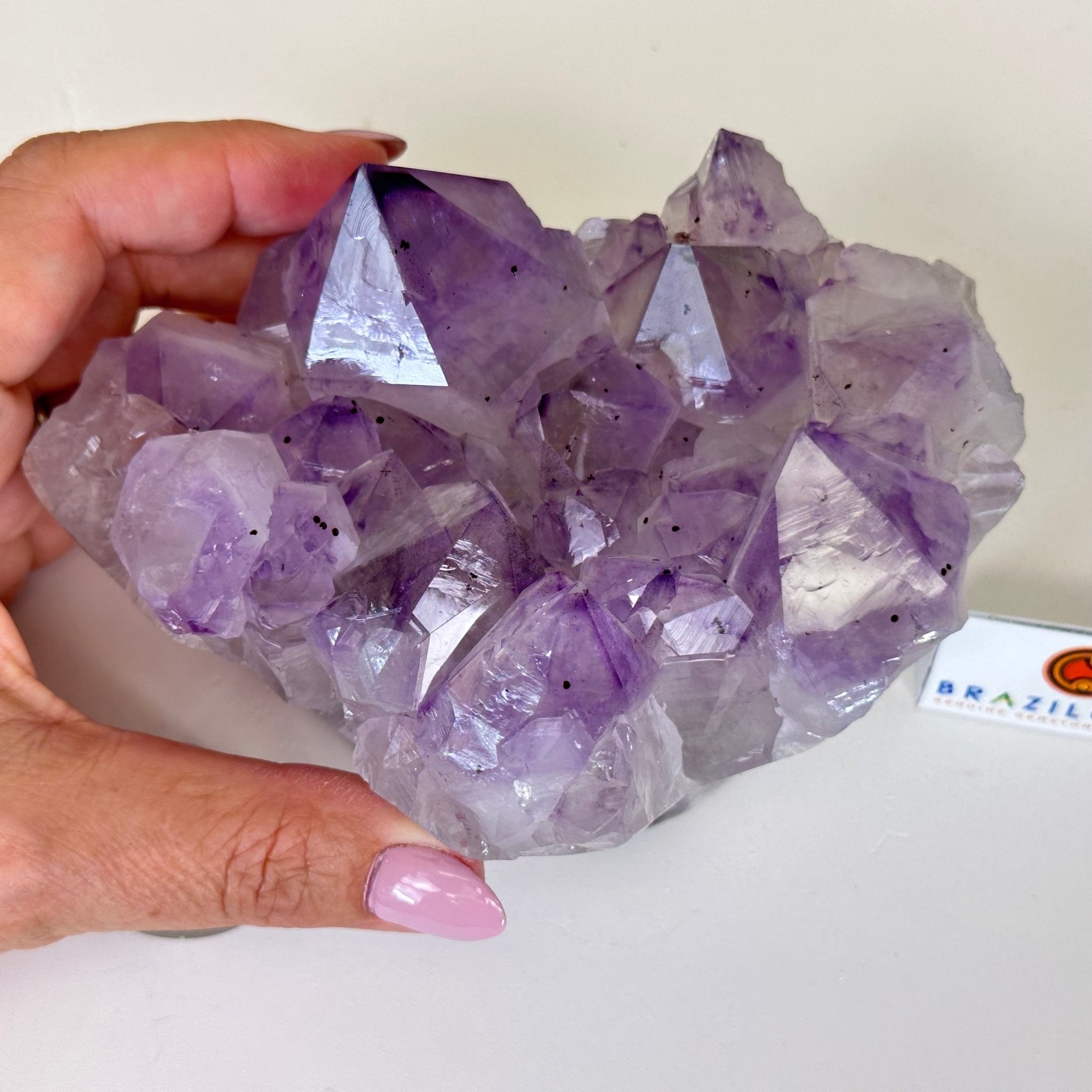 Polished Amethyst Flower 2.61 lbs & 3.6" Tall 5609 - 0041 - Brazil GemsBrazil GemsPolished Amethyst Flower 2.61 lbs & 3.6" Tall 5609 - 0041Crystal Flowers5609 - 0041