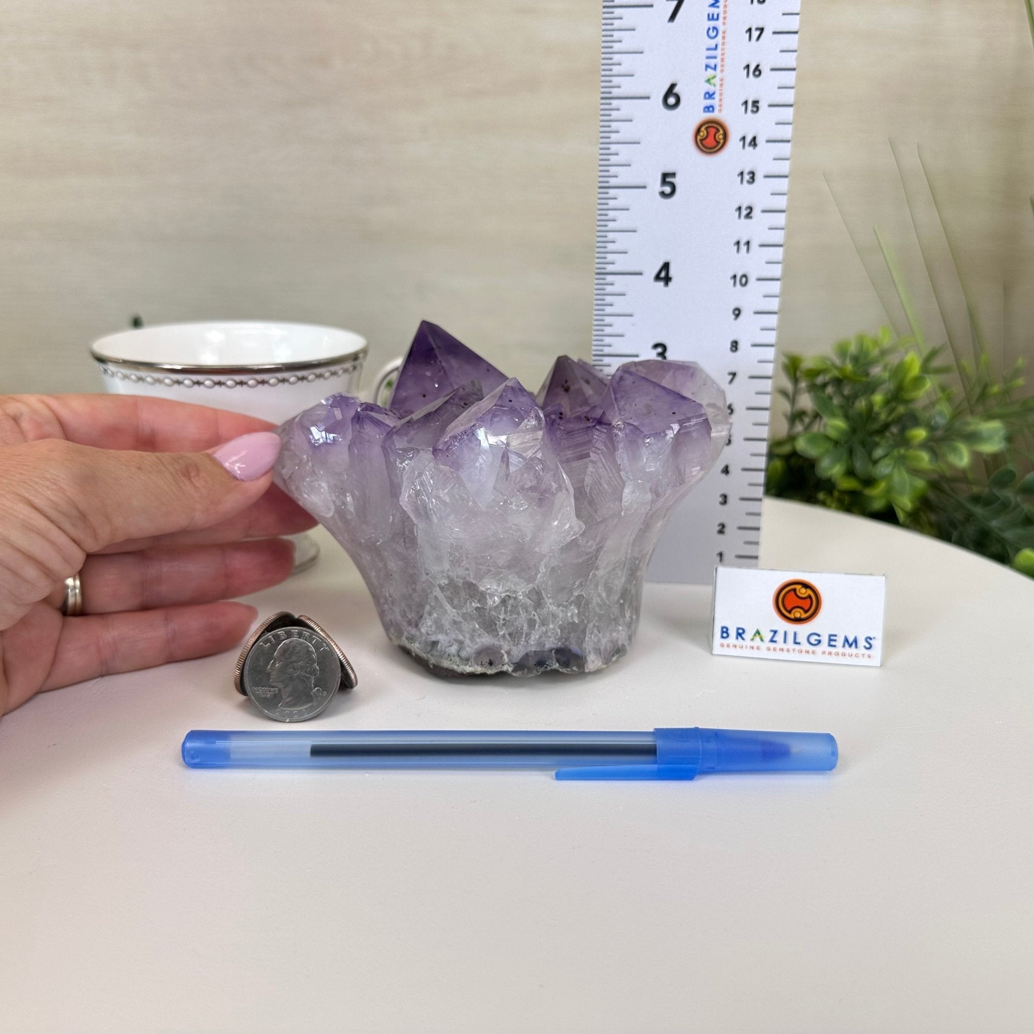Polished Amethyst Flower 2.61 lbs & 3.6" Tall 5609 - 0041 - Brazil GemsBrazil GemsPolished Amethyst Flower 2.61 lbs & 3.6" Tall 5609 - 0041Crystal Flowers5609 - 0041