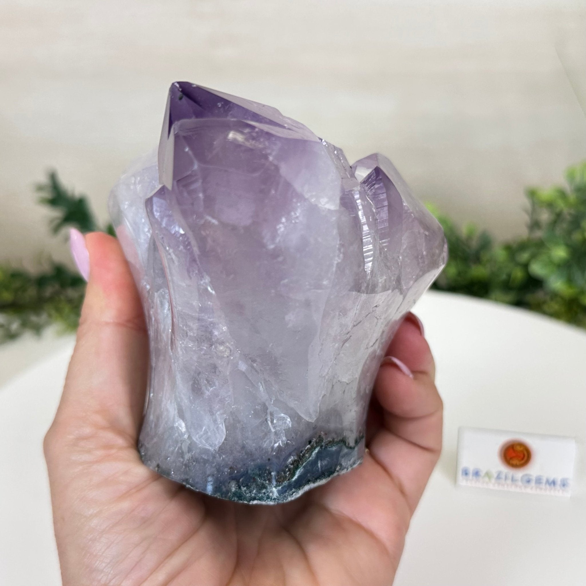 Polished Amethyst Flower 2.63 lbs & 3.8" Tall 5609 - 0042 - Brazil GemsBrazil GemsPolished Amethyst Flower 2.63 lbs & 3.8" Tall 5609 - 0042Crystal Flowers5609 - 0042