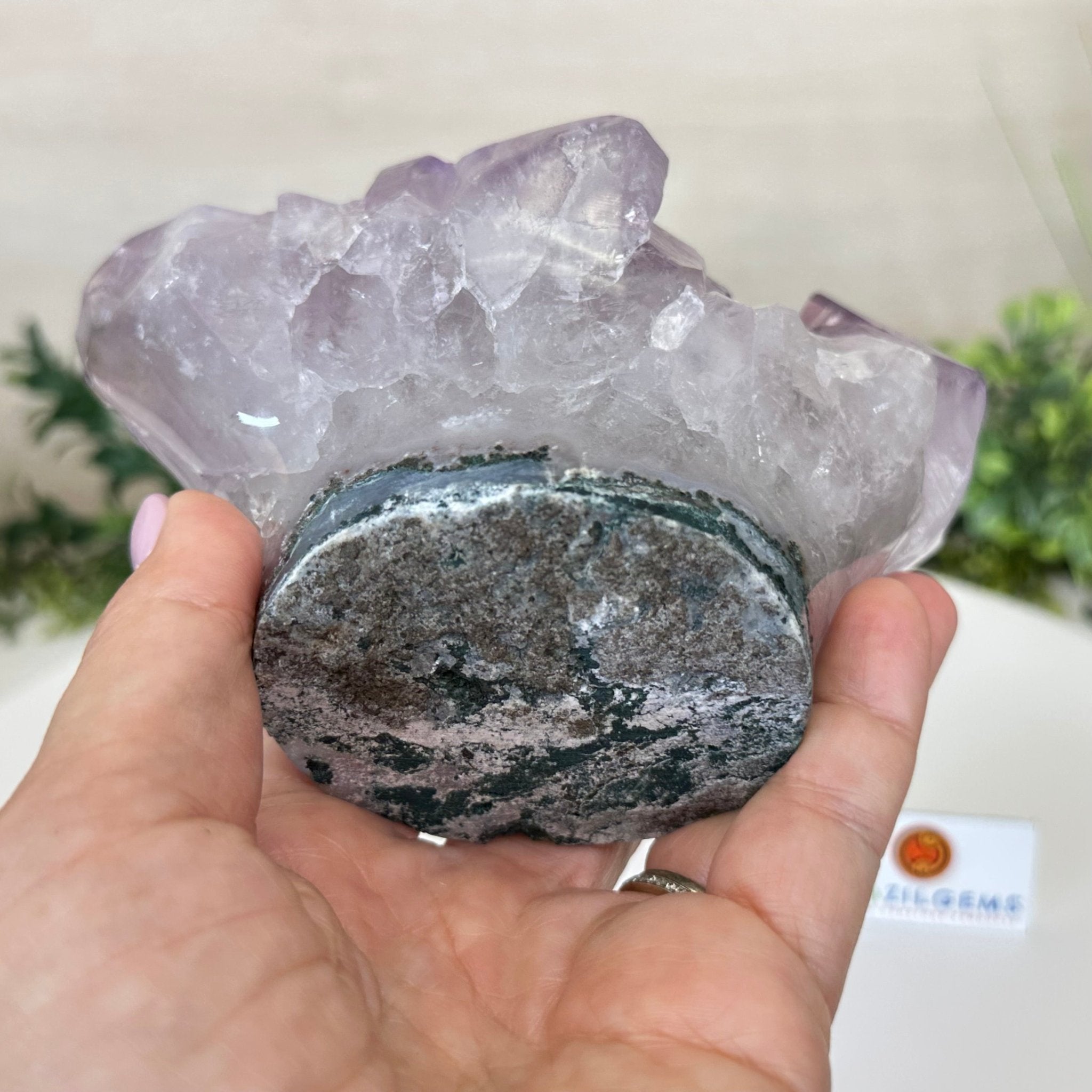 Polished Amethyst Flower 2.63 lbs & 3.8" Tall 5609 - 0042 - Brazil GemsBrazil GemsPolished Amethyst Flower 2.63 lbs & 3.8" Tall 5609 - 0042Crystal Flowers5609 - 0042
