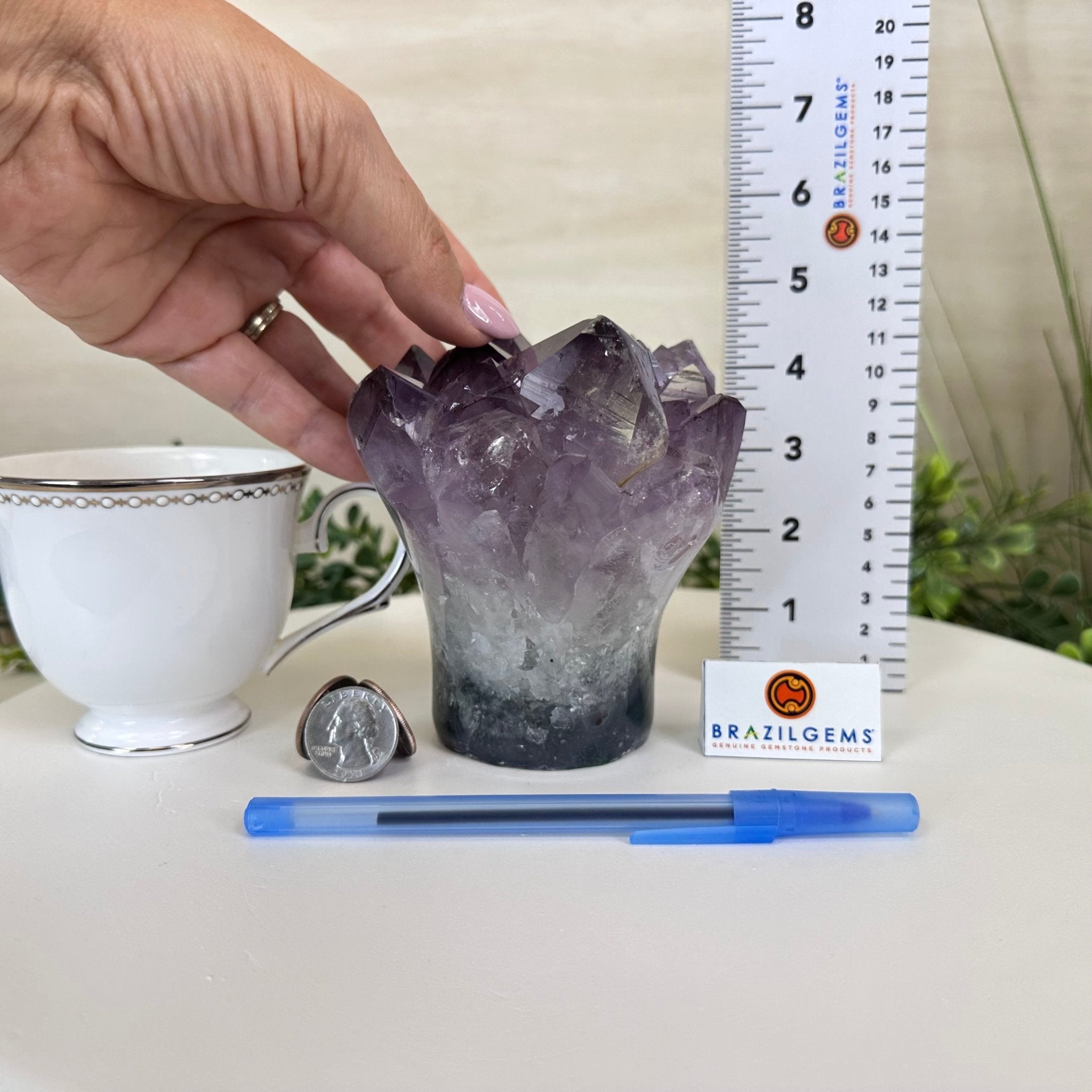 Polished Amethyst Flower 3.20 lbs & 4.6" Tall 5609 - 0043 - Brazil GemsBrazil GemsPolished Amethyst Flower 3.20 lbs & 4.6" Tall 5609 - 0043Crystal Flowers5609 - 0043