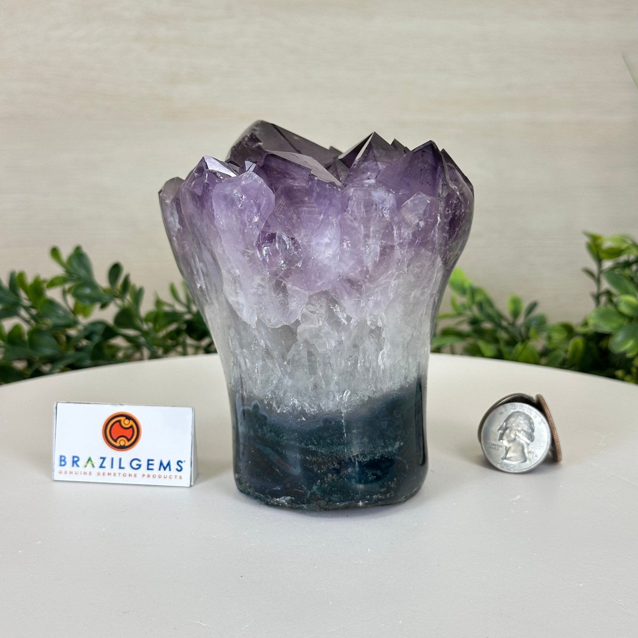 Polished Amethyst Flower 3.20 lbs & 4.6" Tall 5609 - 0043 - Brazil GemsBrazil GemsPolished Amethyst Flower 3.20 lbs & 4.6" Tall 5609 - 0043Crystal Flowers5609 - 0043