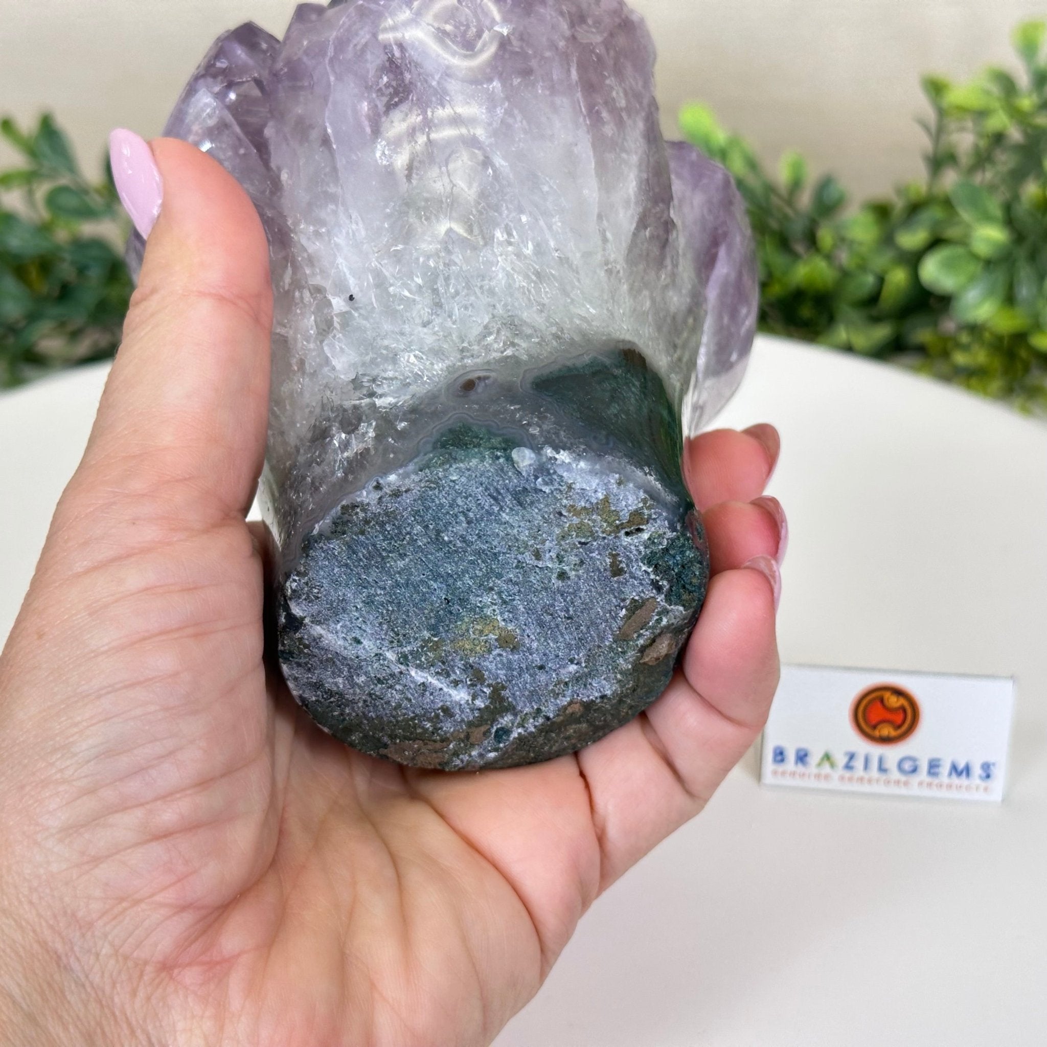 Polished Amethyst Flower 3.20 lbs & 4.6" Tall 5609 - 0043 - Brazil GemsBrazil GemsPolished Amethyst Flower 3.20 lbs & 4.6" Tall 5609 - 0043Crystal Flowers5609 - 0043