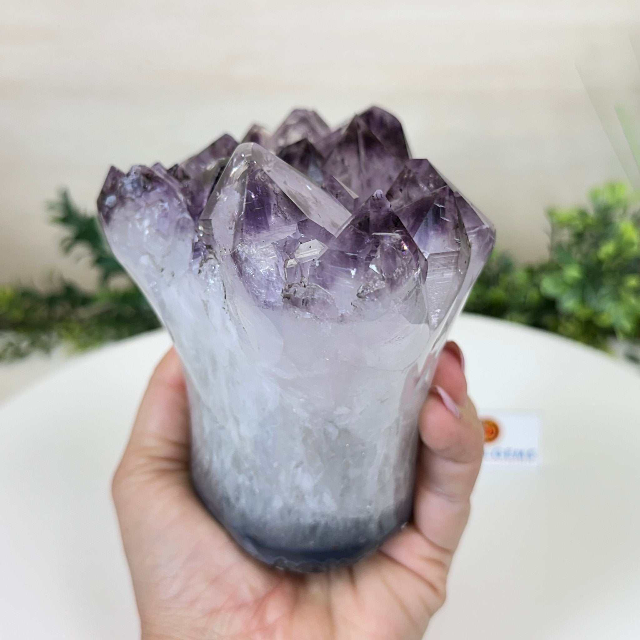 Polished Amethyst Flower 3.35 lbs & 4.8" Tall 5609 - 0044 - Brazil GemsBrazil GemsPolished Amethyst Flower 3.35 lbs & 4.8" Tall 5609 - 0044Crystal Flowers5609 - 0044