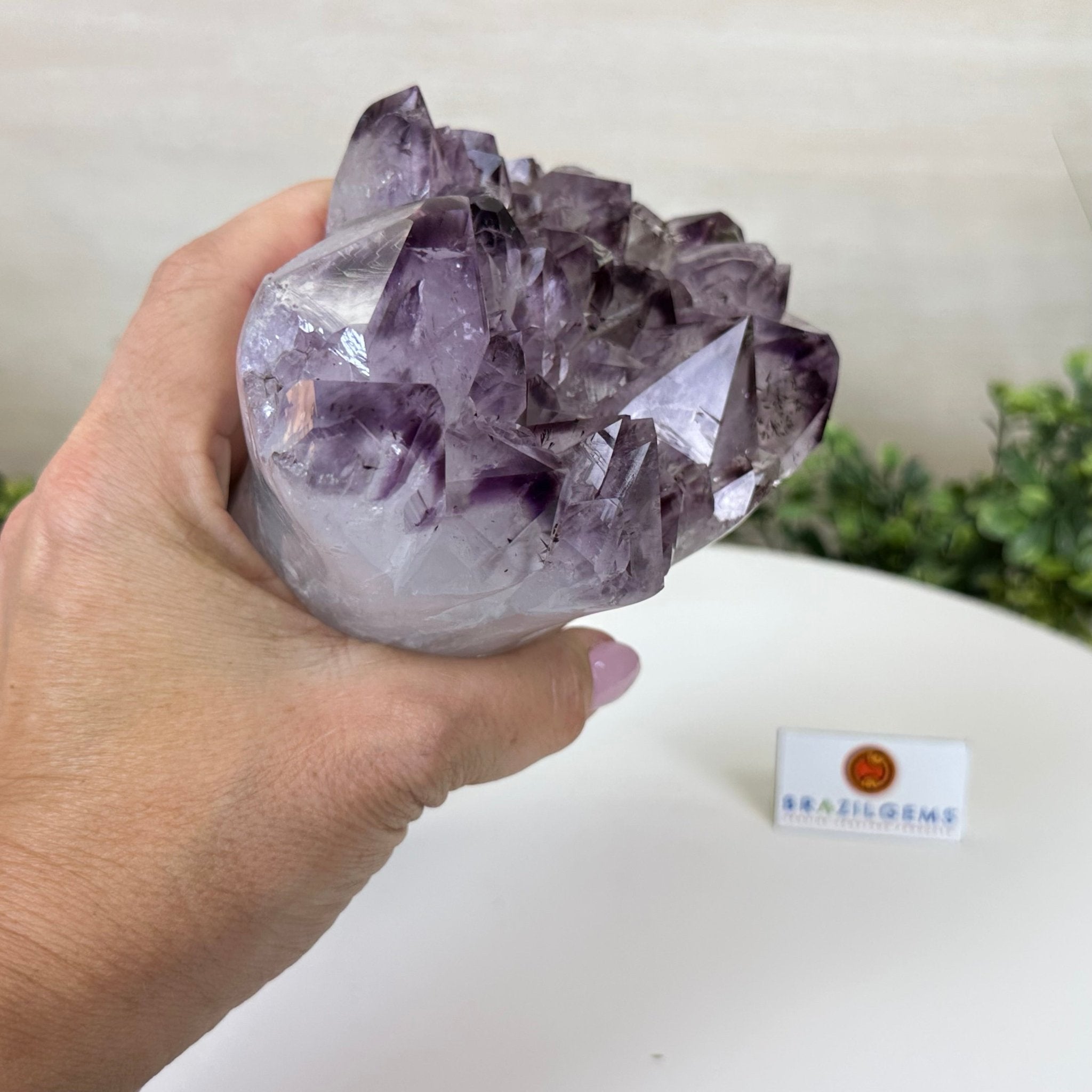 Polished Amethyst Flower 3.35 lbs & 4.8" Tall 5609 - 0044 - Brazil GemsBrazil GemsPolished Amethyst Flower 3.35 lbs & 4.8" Tall 5609 - 0044Crystal Flowers5609 - 0044