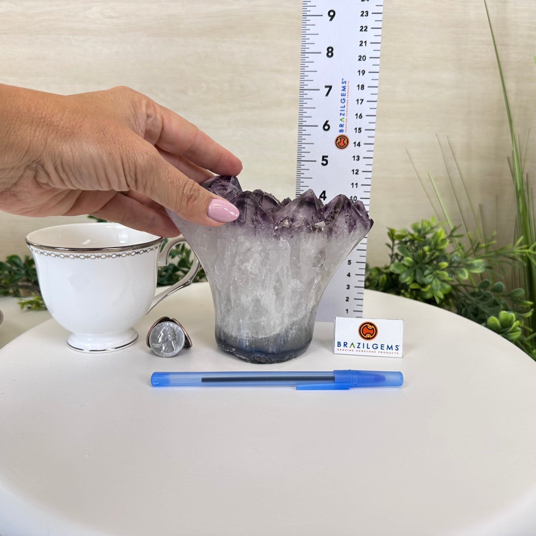 Polished Amethyst Flower 3.35 lbs & 4.8" Tall 5609 - 0044 - Brazil GemsBrazil GemsPolished Amethyst Flower 3.35 lbs & 4.8" Tall 5609 - 0044Crystal Flowers5609 - 0044