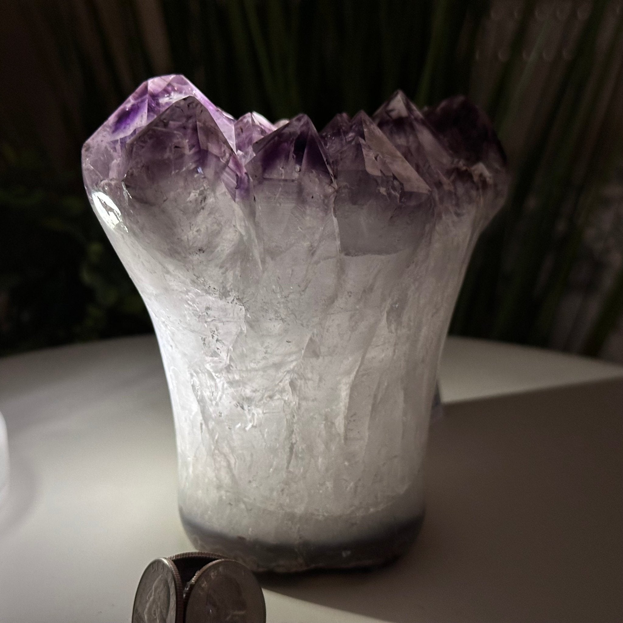 Polished Amethyst Flower 3.35 lbs & 4.8" Tall 5609 - 0044 - Brazil GemsBrazil GemsPolished Amethyst Flower 3.35 lbs & 4.8" Tall 5609 - 0044Crystal Flowers5609 - 0044