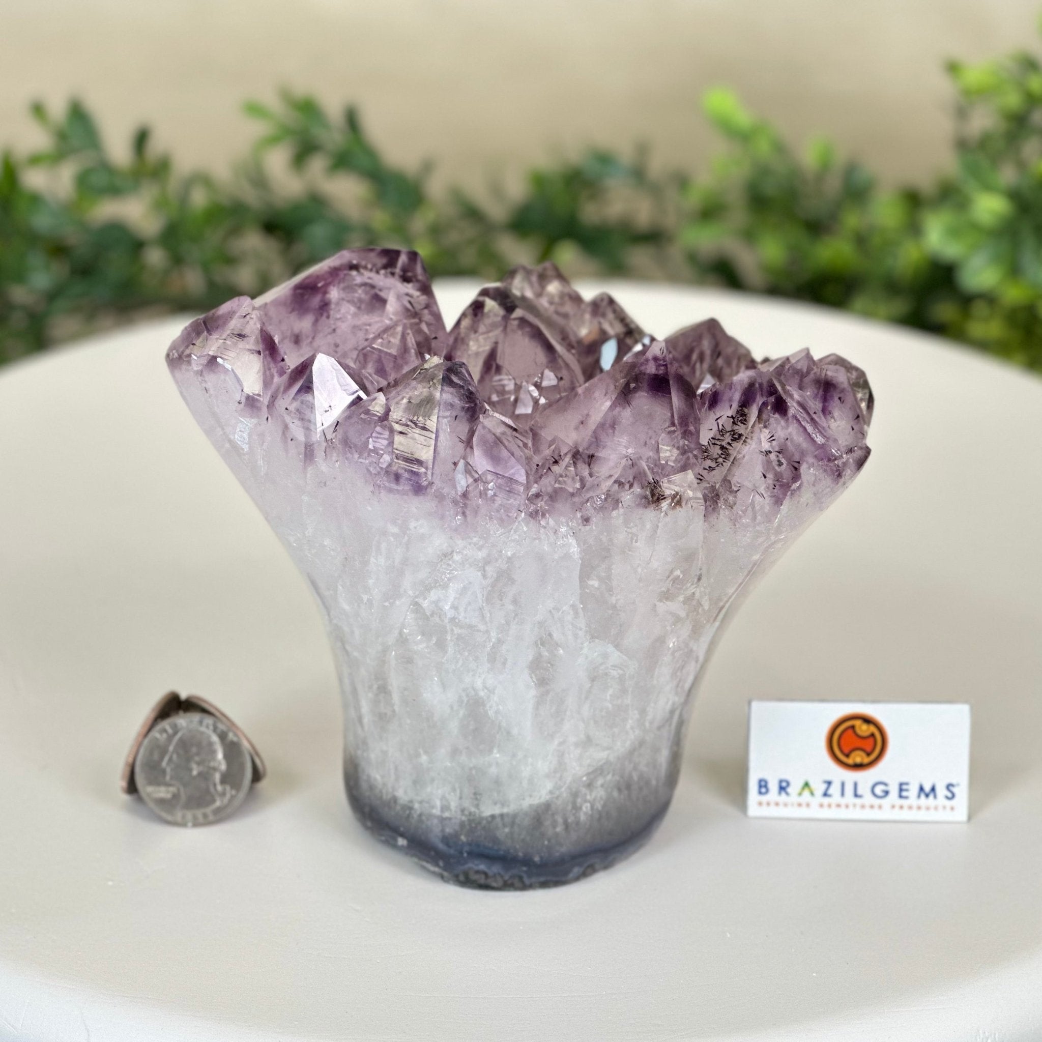 Polished Amethyst Flower 3.35 lbs & 4.8" Tall 5609 - 0044 - Brazil GemsBrazil GemsPolished Amethyst Flower 3.35 lbs & 4.8" Tall 5609 - 0044Crystal Flowers5609 - 0044