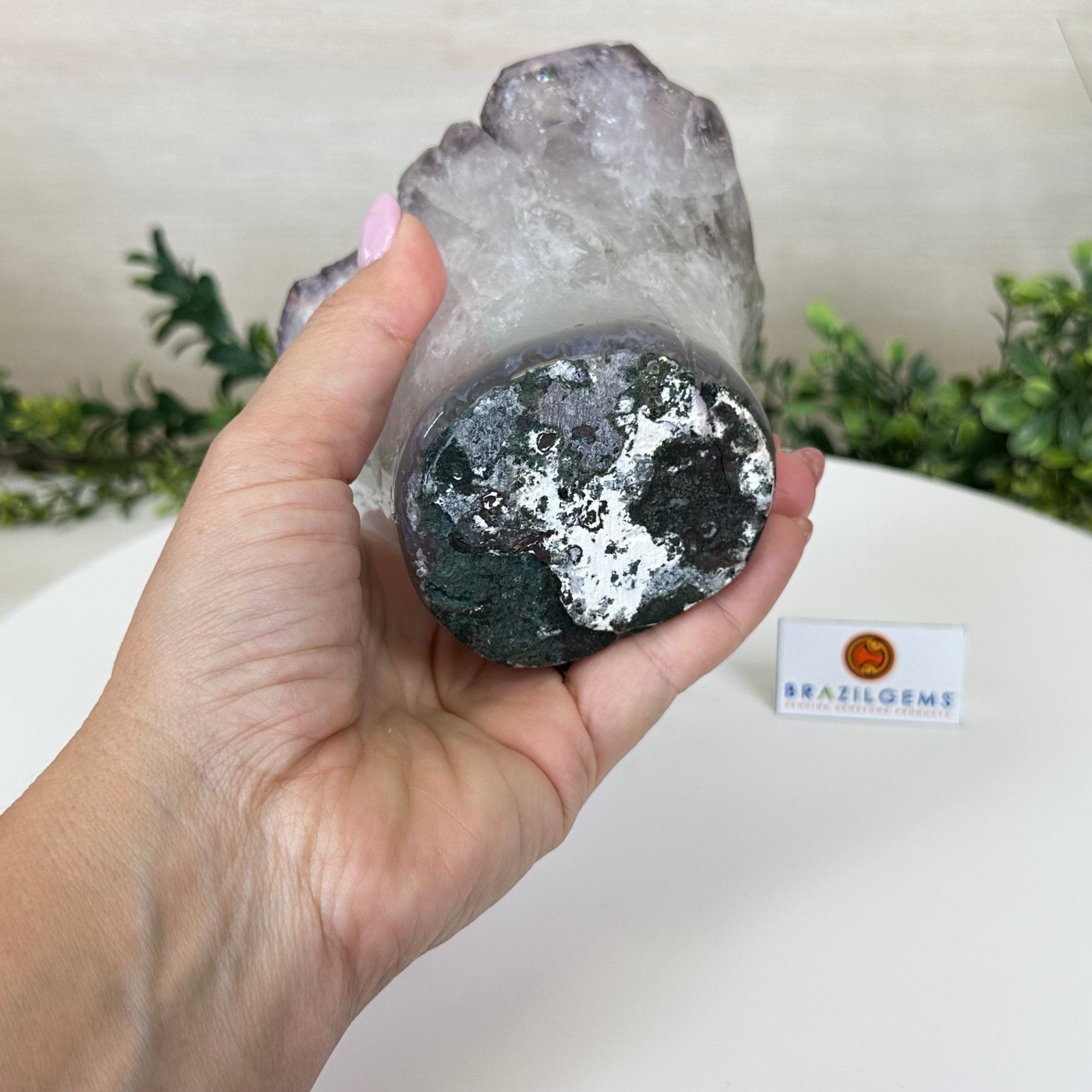 Polished Amethyst Flower 3.35 lbs & 4.8" Tall 5609 - 0044 - Brazil GemsBrazil GemsPolished Amethyst Flower 3.35 lbs & 4.8" Tall 5609 - 0044Crystal Flowers5609 - 0044