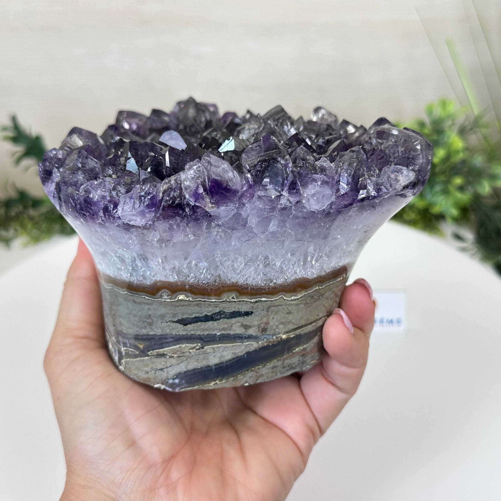 Polished Amethyst Flower 4.62 lbs & 3.8" Tall 5609 - 0045 - Brazil GemsBrazil GemsPolished Amethyst Flower 4.62 lbs & 3.8" Tall 5609 - 0045Crystal Flowers5609 - 0045