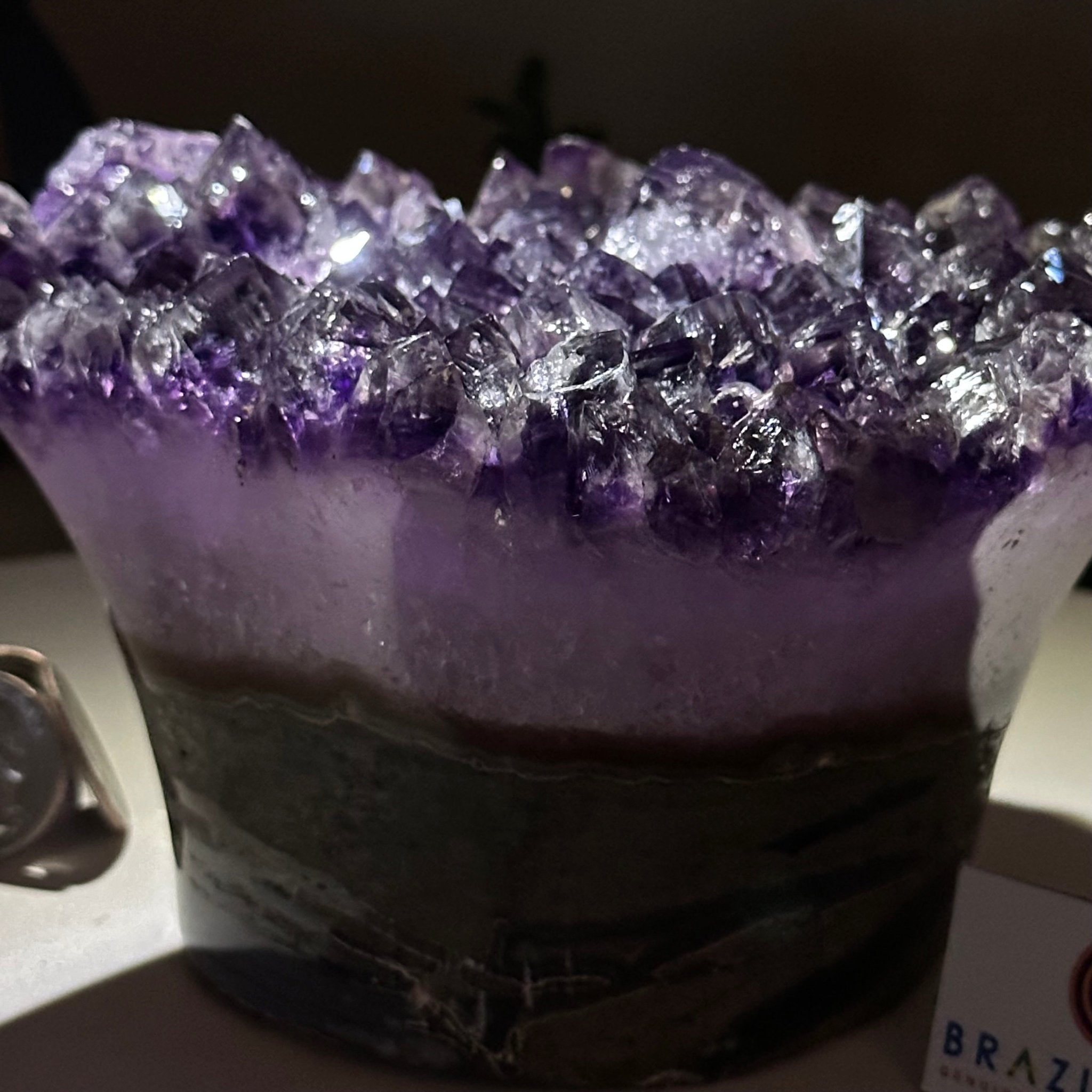 Polished Amethyst Flower 4.62 lbs & 3.8" Tall 5609 - 0045 - Brazil GemsBrazil GemsPolished Amethyst Flower 4.62 lbs & 3.8" Tall 5609 - 0045Crystal Flowers5609 - 0045
