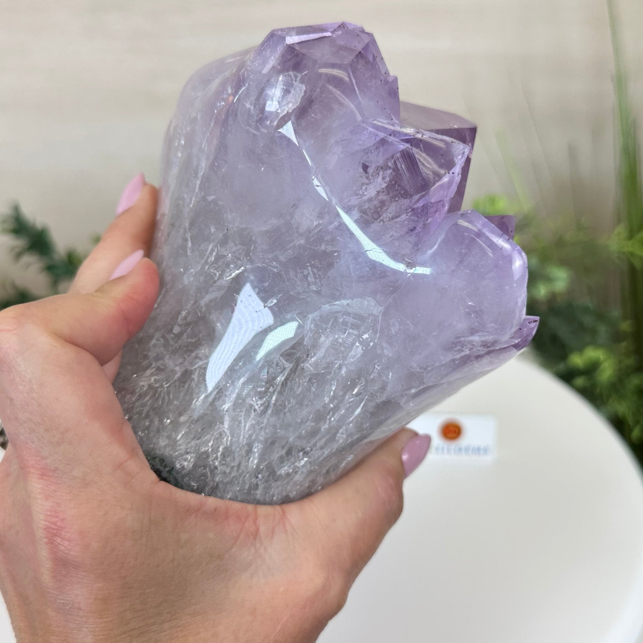 Polished Amethyst Flower 5.51 lbs & 5.1" Tall 5609 - 0046 - Brazil GemsBrazil GemsPolished Amethyst Flower 5.51 lbs & 5.1" Tall 5609 - 0046Crystal Flowers5609 - 0046