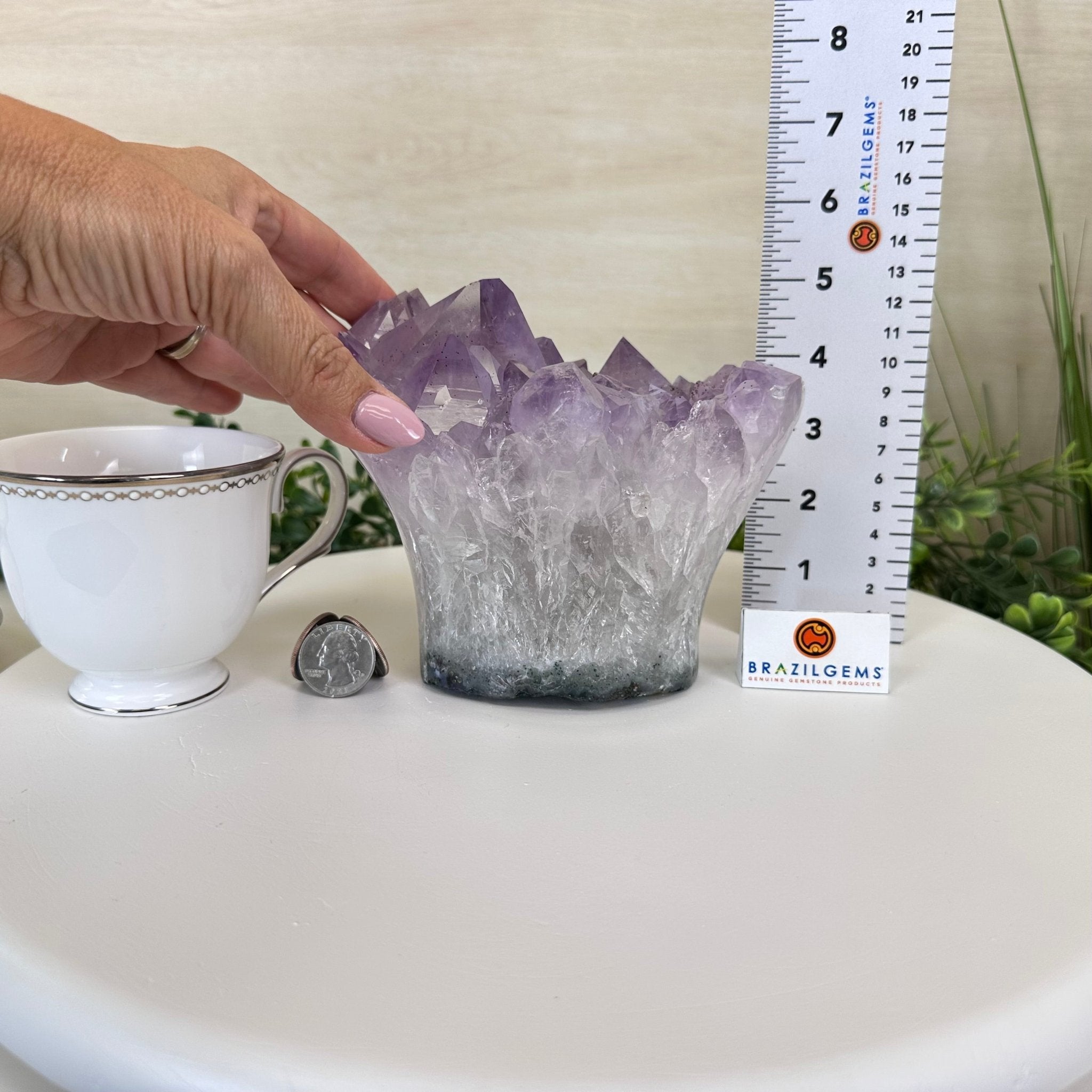 Polished Amethyst Flower 5.51 lbs & 5.1" Tall 5609 - 0046 - Brazil GemsBrazil GemsPolished Amethyst Flower 5.51 lbs & 5.1" Tall 5609 - 0046Crystal Flowers5609 - 0046