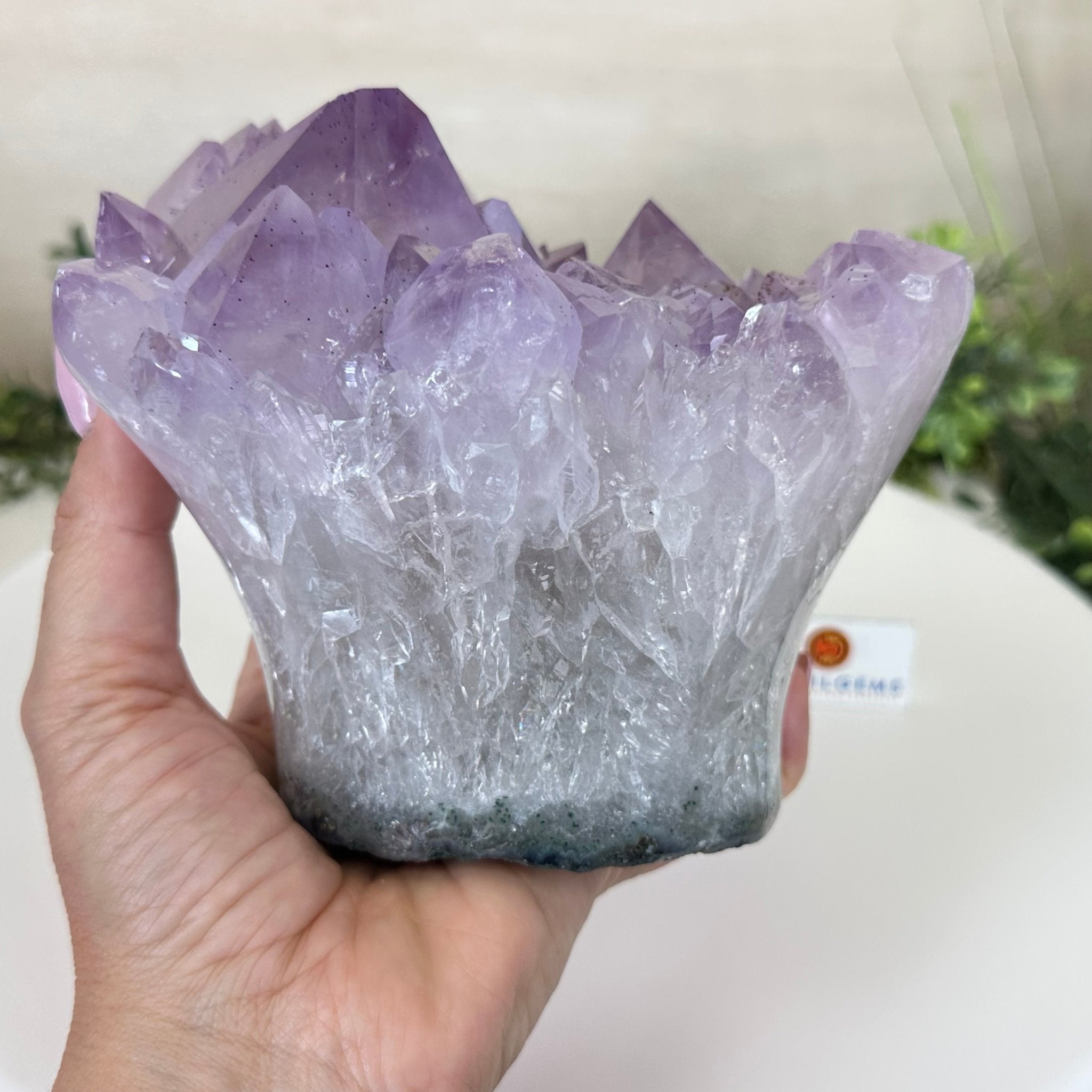 Polished Amethyst Flower 5.51 lbs & 5.1" Tall 5609 - 0046 - Brazil GemsBrazil GemsPolished Amethyst Flower 5.51 lbs & 5.1" Tall 5609 - 0046Crystal Flowers5609 - 0046