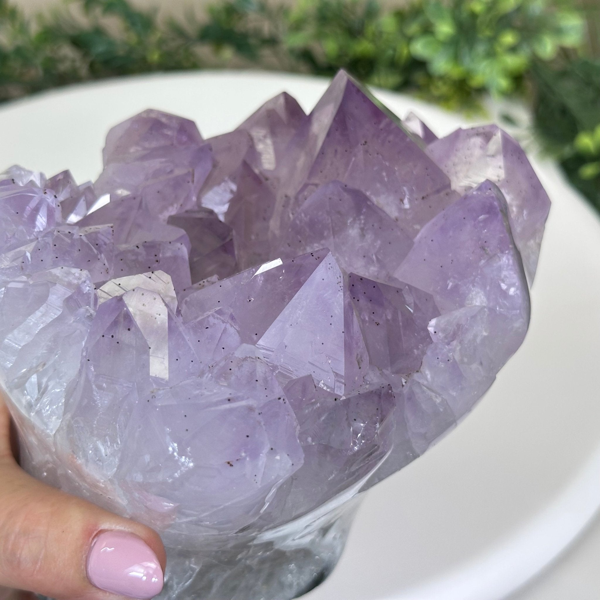Polished Amethyst Flower 5.51 lbs & 5.1" Tall 5609 - 0046 - Brazil GemsBrazil GemsPolished Amethyst Flower 5.51 lbs & 5.1" Tall 5609 - 0046Crystal Flowers5609 - 0046