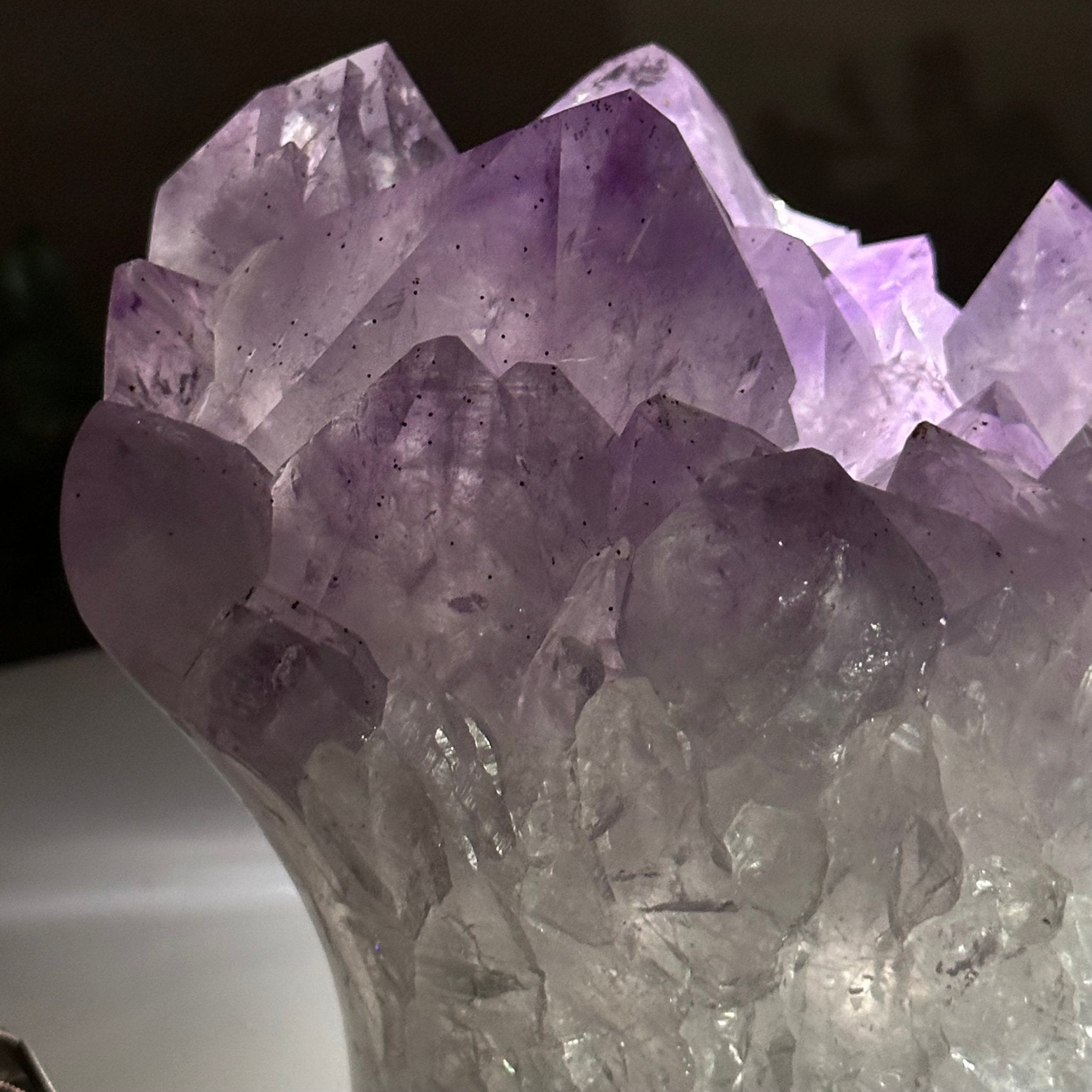 Polished Amethyst Flower 5.51 lbs & 5.1" Tall 5609 - 0046 - Brazil GemsBrazil GemsPolished Amethyst Flower 5.51 lbs & 5.1" Tall 5609 - 0046Crystal Flowers5609 - 0046
