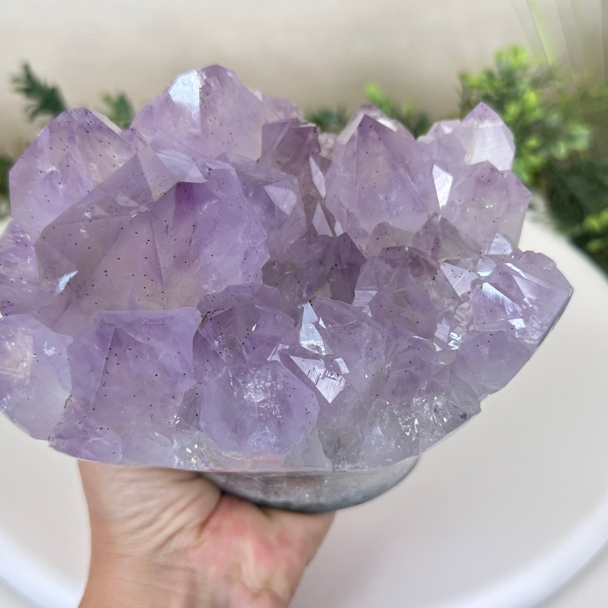 Polished Amethyst Flower 5.51 lbs & 5.1" Tall 5609 - 0046 - Brazil GemsBrazil GemsPolished Amethyst Flower 5.51 lbs & 5.1" Tall 5609 - 0046Crystal Flowers5609 - 0046