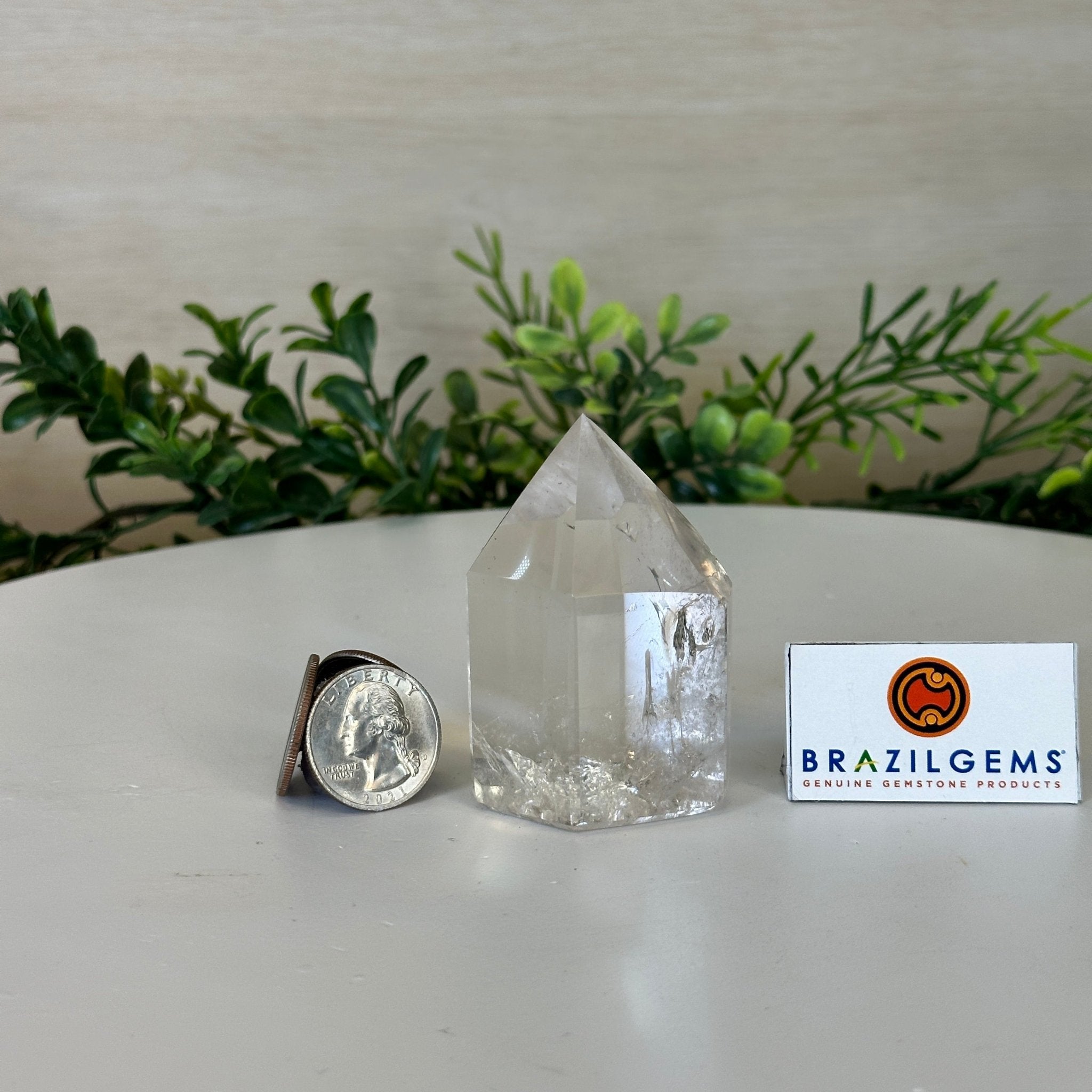 Polished Clear Quartz Crystal Tower 2.6" Tall #3106CQ - 013 - Brazil GemsBrazil GemsPolished Clear Quartz Crystal Tower 2.6" Tall #3106CQ - 013Crystal Points3106CQ - 013
