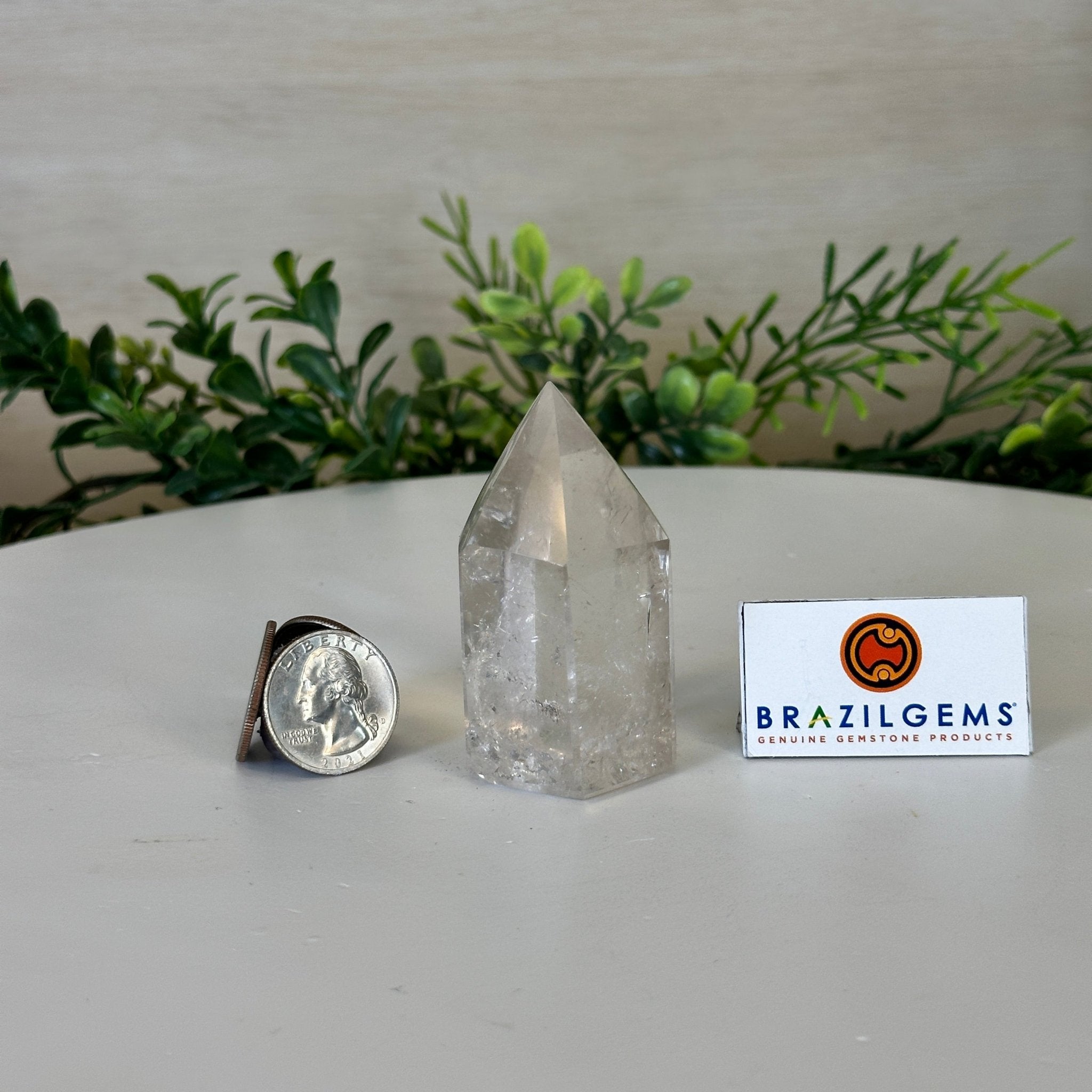 Polished Clear Quartz Crystal Tower 2.6" Tall #3106CQ - 013 - Brazil GemsBrazil GemsPolished Clear Quartz Crystal Tower 2.6" Tall #3106CQ - 013Crystal Points3106CQ - 013