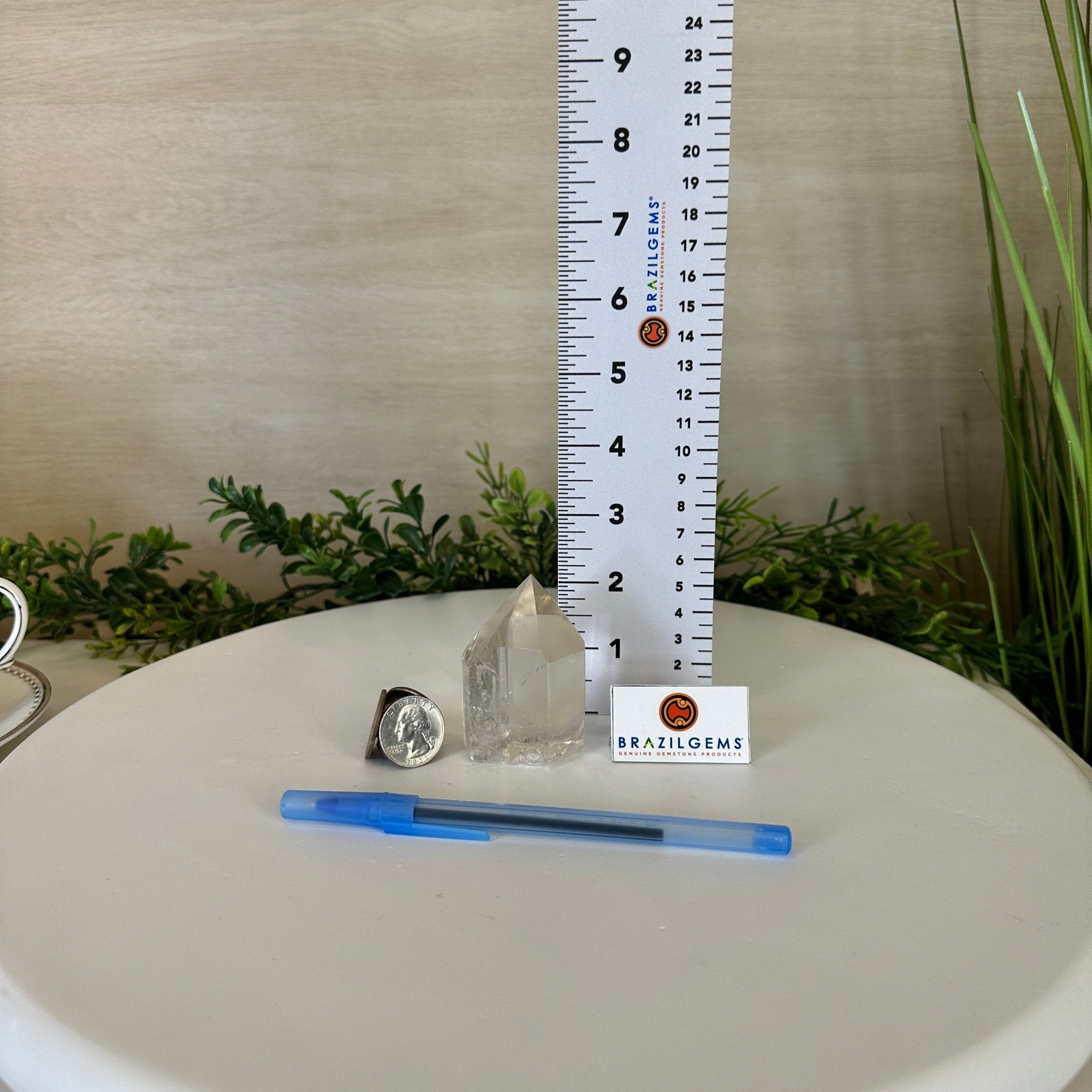 Polished Clear Quartz Crystal Tower 2.6" Tall #3106CQ - 013 - Brazil GemsBrazil GemsPolished Clear Quartz Crystal Tower 2.6" Tall #3106CQ - 013Crystal Points3106CQ - 013