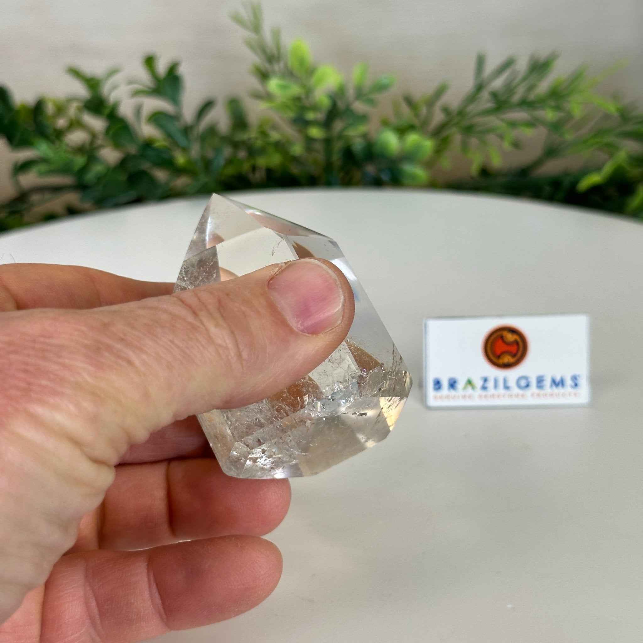 Polished Clear Quartz Crystal Tower 2.6" Tall #3106CQ - 013 - Brazil GemsBrazil GemsPolished Clear Quartz Crystal Tower 2.6" Tall #3106CQ - 013Crystal Points3106CQ - 013