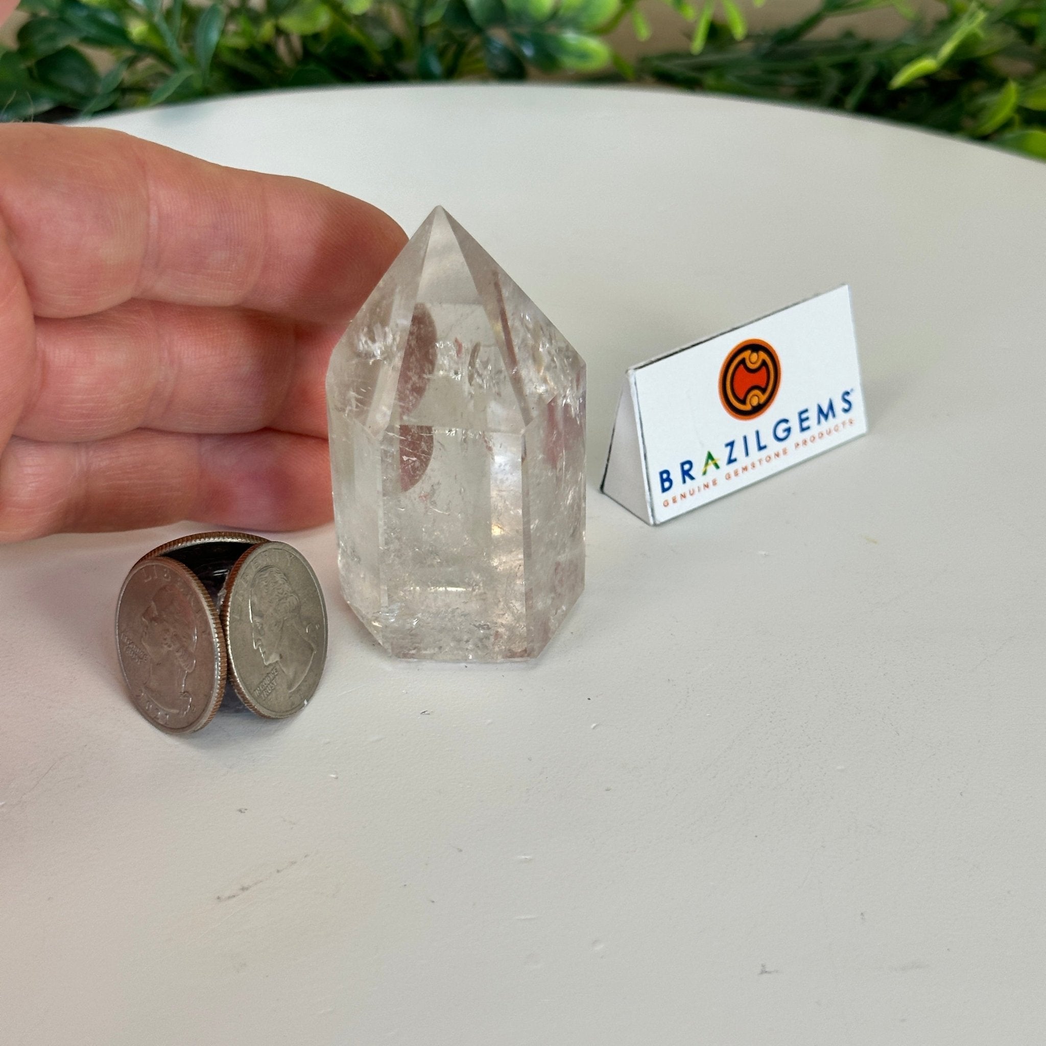 Polished Clear Quartz Crystal Tower 2.6" Tall #3106CQ - 013 - Brazil GemsBrazil GemsPolished Clear Quartz Crystal Tower 2.6" Tall #3106CQ - 013Crystal Points3106CQ - 013