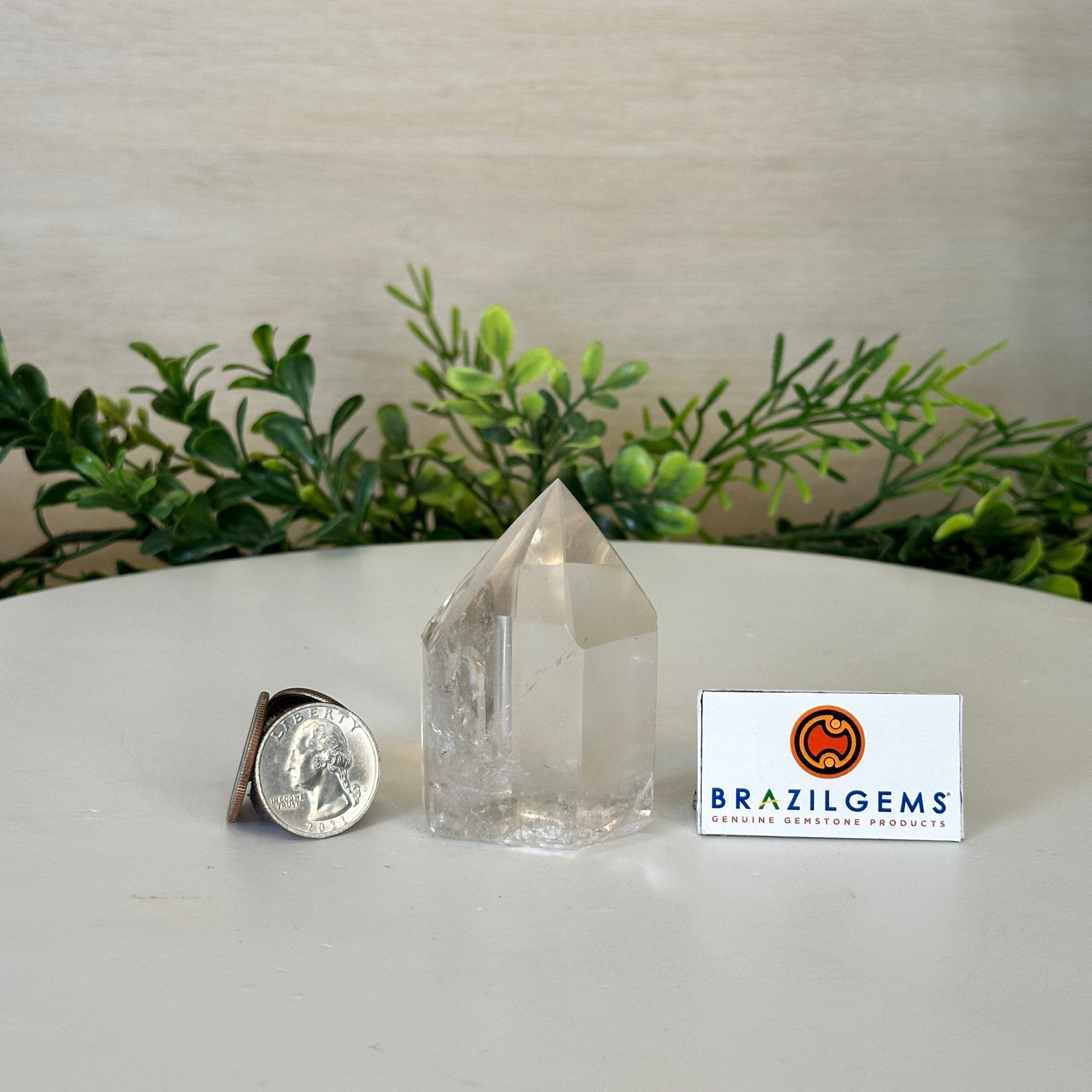 Polished Clear Quartz Crystal Tower 2.6" Tall #3106CQ - 013 - Brazil GemsBrazil GemsPolished Clear Quartz Crystal Tower 2.6" Tall #3106CQ - 013Crystal Points3106CQ - 013