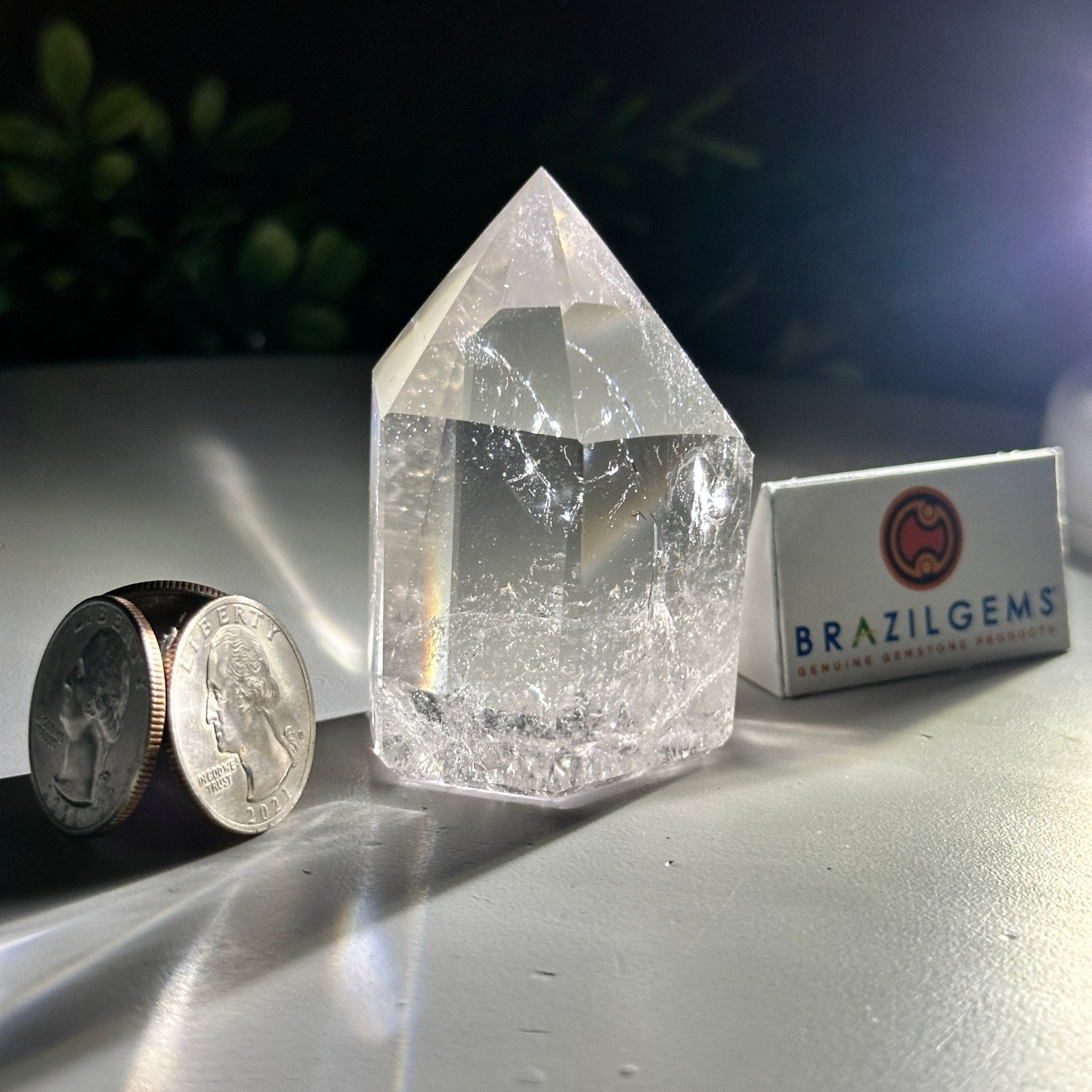 Polished Clear Quartz Crystal Tower 2.6" Tall #3106CQ - 013 - Brazil GemsBrazil GemsPolished Clear Quartz Crystal Tower 2.6" Tall #3106CQ - 013Crystal Points3106CQ - 013