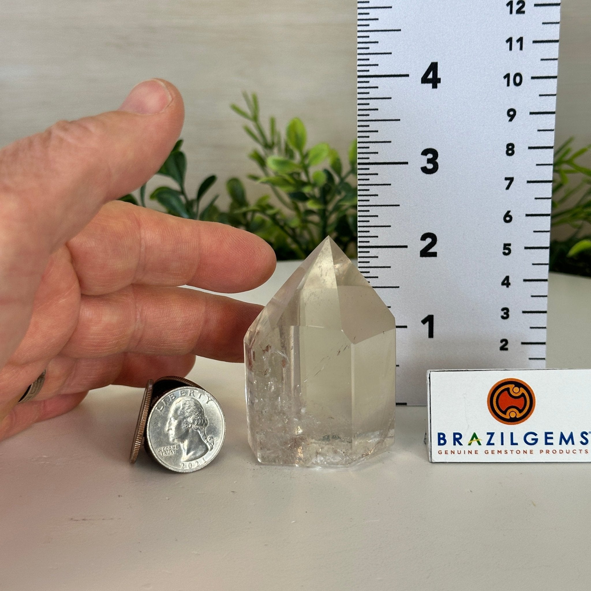 Polished Clear Quartz Crystal Tower 2.6" Tall #3106CQ - 013 - Brazil GemsBrazil GemsPolished Clear Quartz Crystal Tower 2.6" Tall #3106CQ - 013Crystal Points3106CQ - 013
