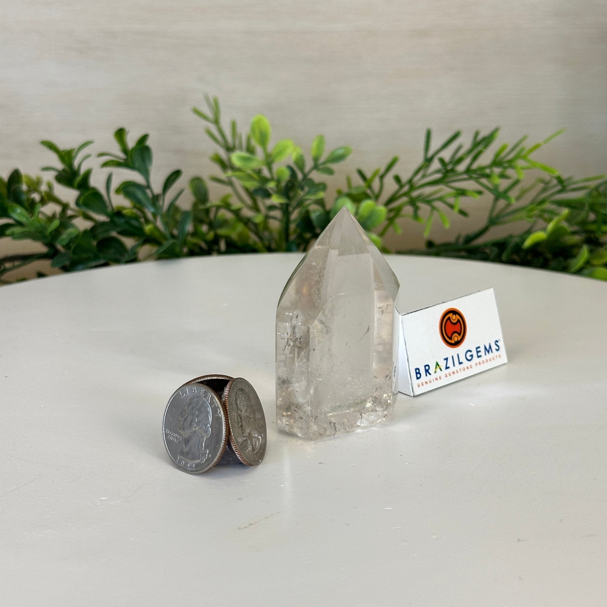 Polished Clear Quartz Crystal Tower 2.6" Tall #3106CQ - 013 - Brazil GemsBrazil GemsPolished Clear Quartz Crystal Tower 2.6" Tall #3106CQ - 013Crystal Points3106CQ - 013