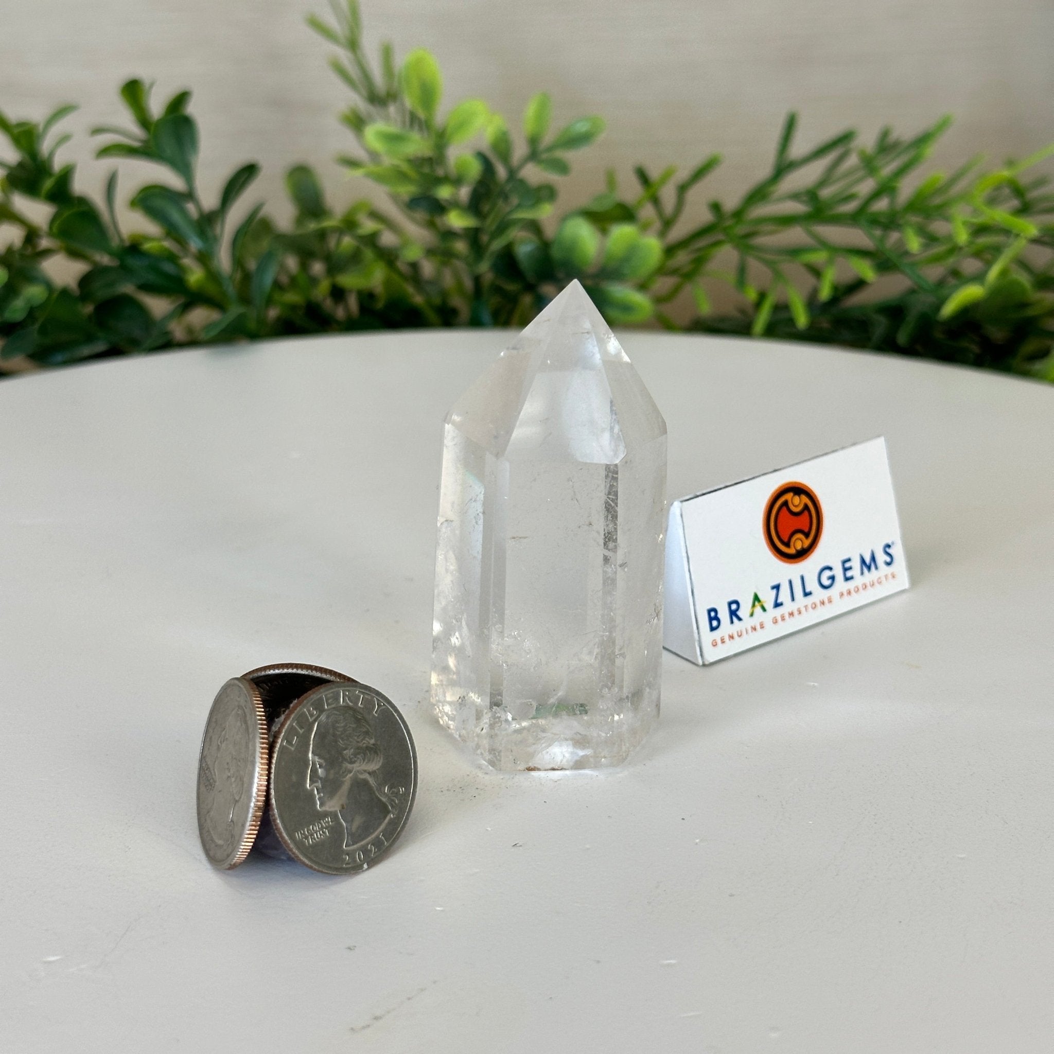 Polished Clear Quartz Crystal Tower 2.7" Tall #3106CQ - 011 - Brazil GemsBrazil GemsPolished Clear Quartz Crystal Tower 2.7" Tall #3106CQ - 011Crystal Points3106CQ - 011